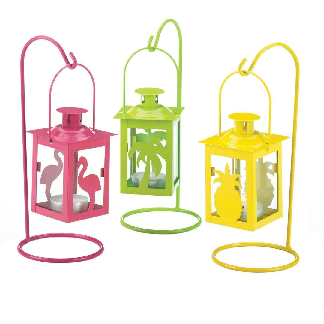 SET OF 3 TROPICAL MINI LANTERNS