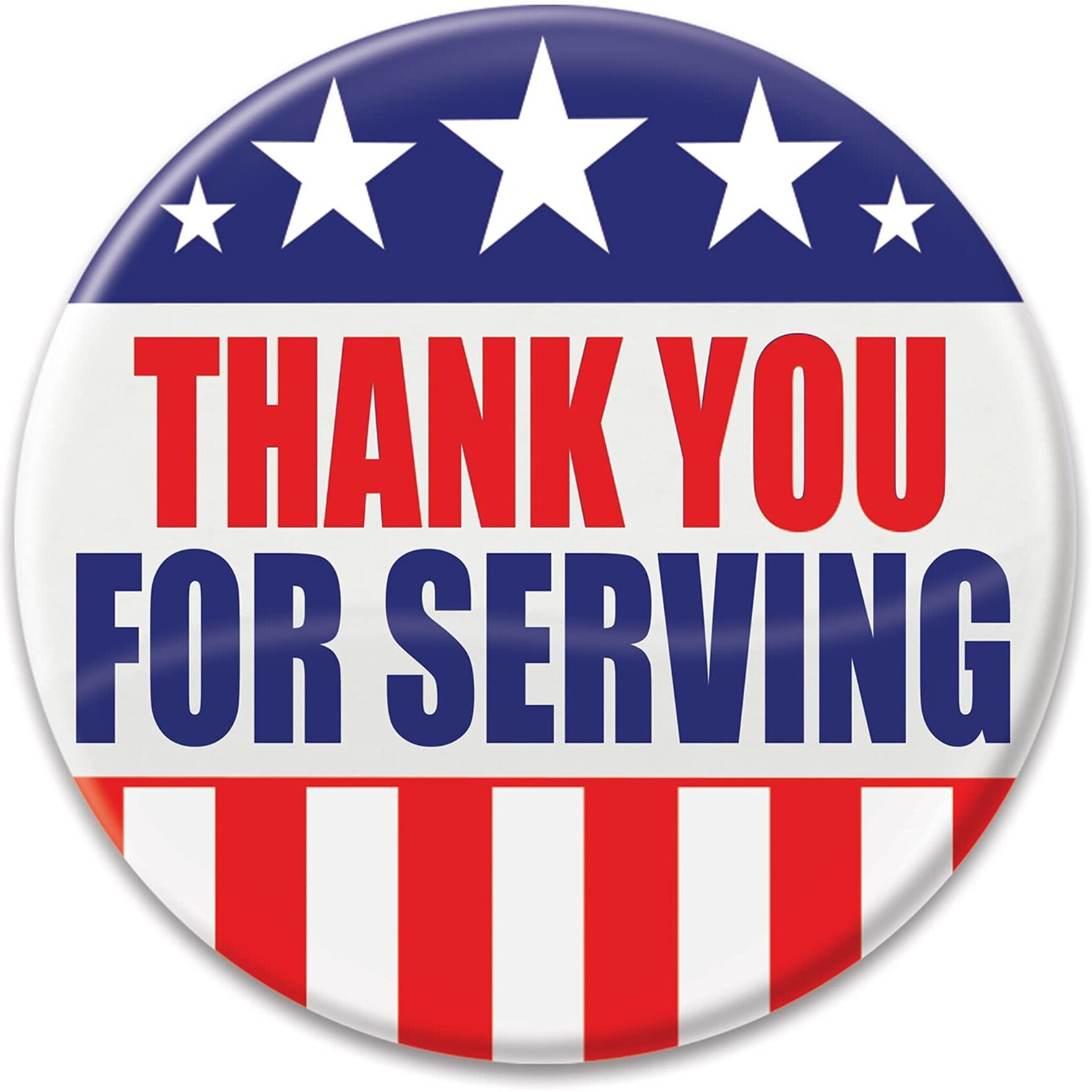 Thank You For Serving Button