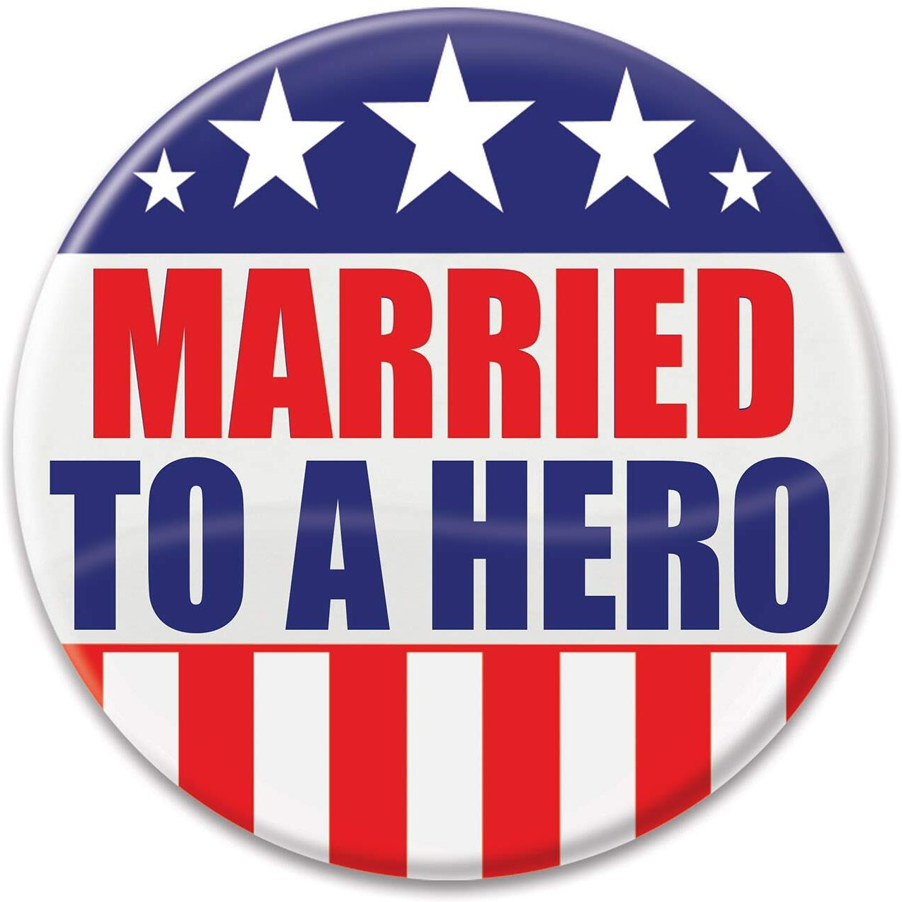 Married To A Hero Button