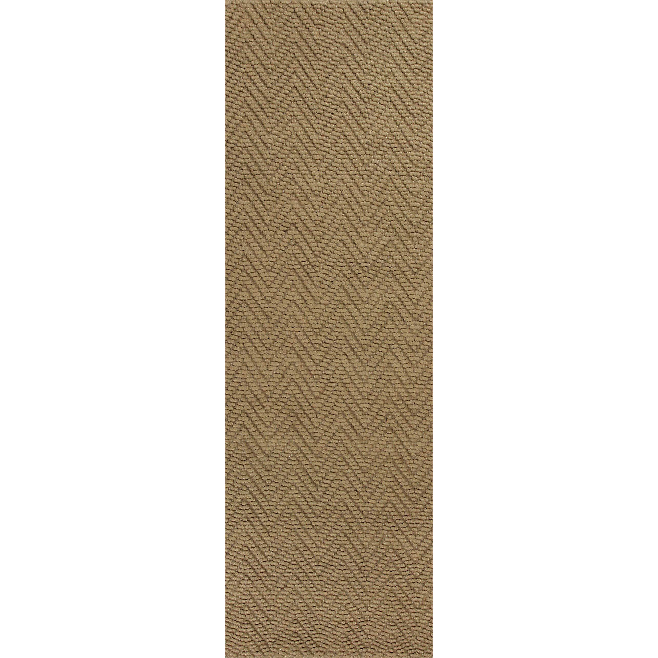 8' Natural Beige Hand Woven Herringbone Jute Indoor Runner Rug