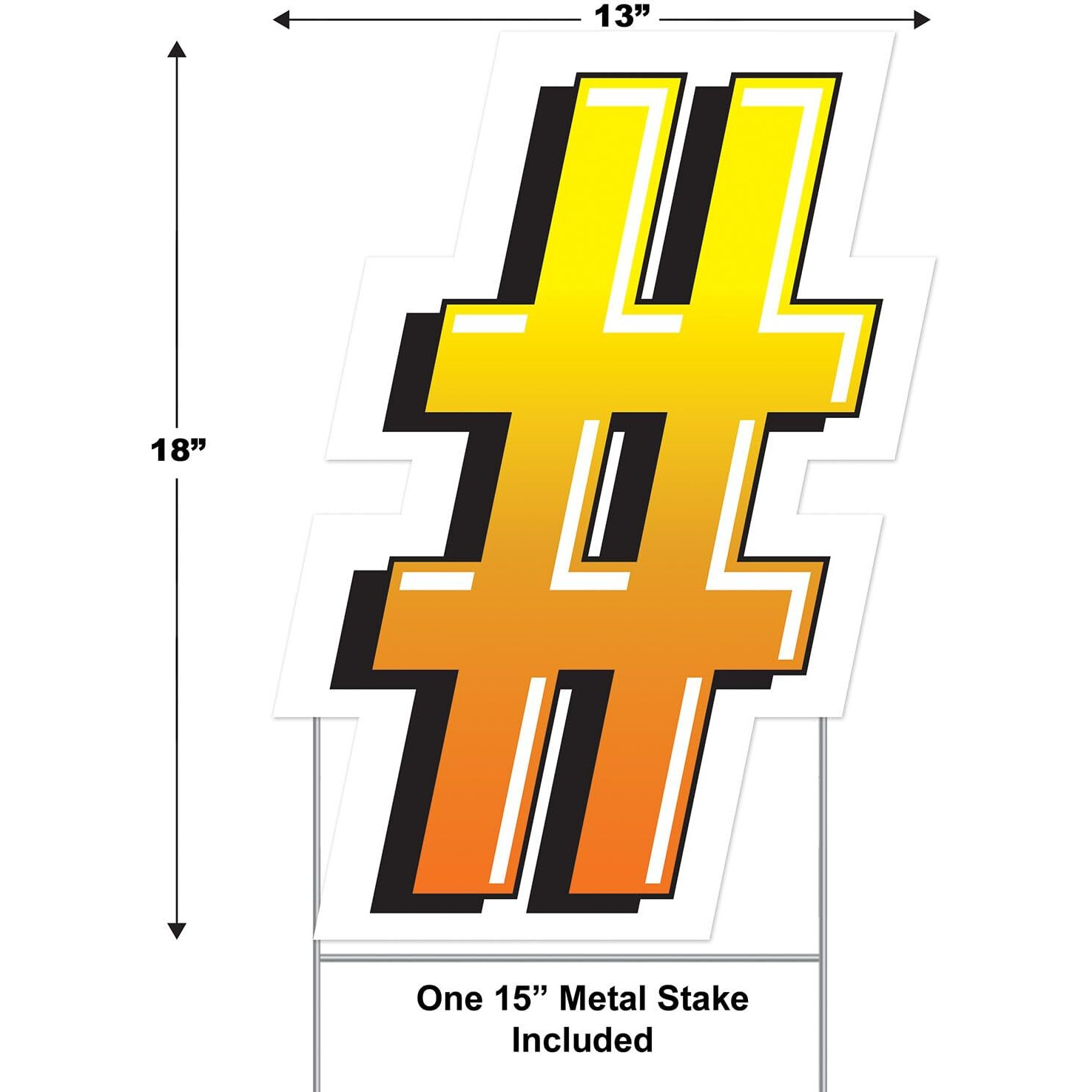 Plastic  Number Sign  Yard Sign