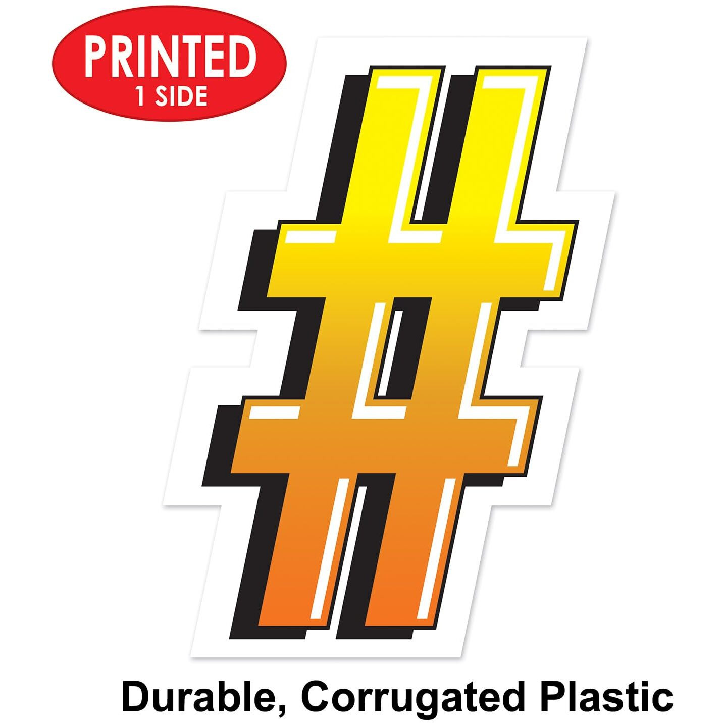 Plastic  Number Sign  Yard Sign