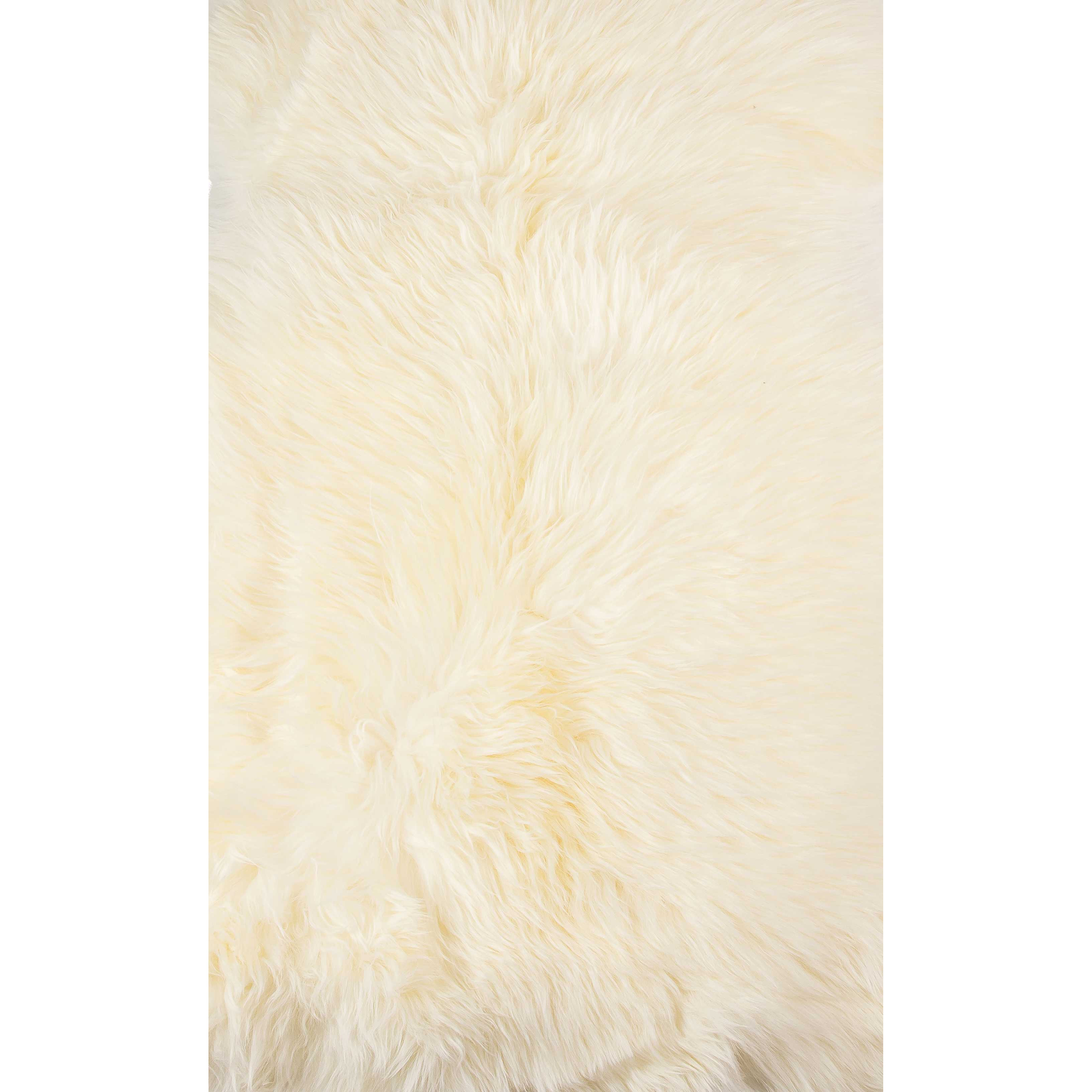 2' X 3' Ivory New Zealand Natural Sheepskin Rug