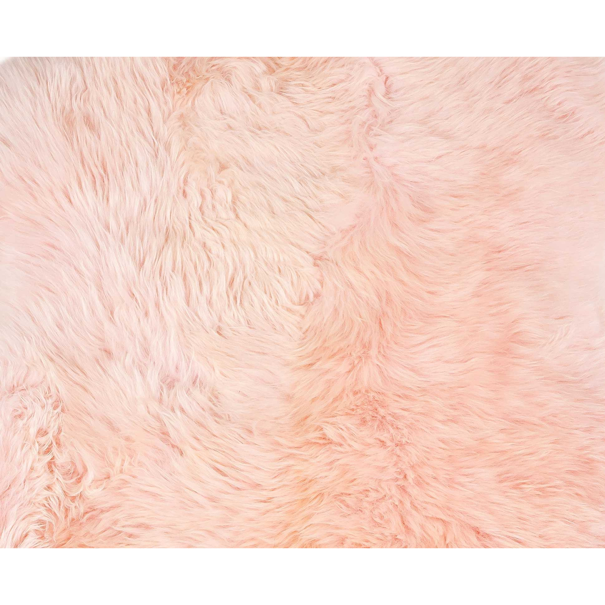 2' X 3' Rose New Zealand Natural Shearling Sheepskin Rug