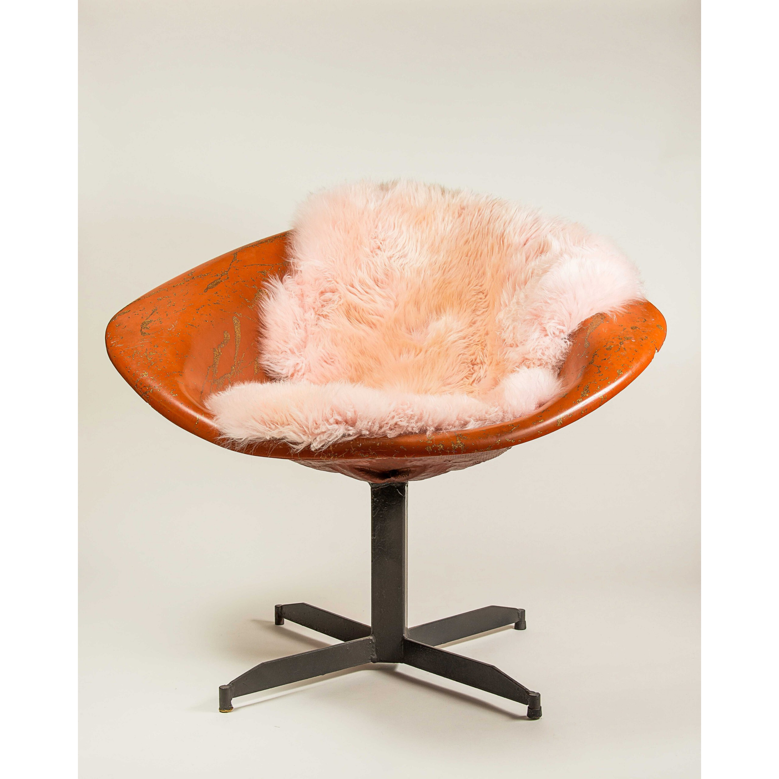 2' X 3' Rose New Zealand Natural Shearling Sheepskin Rug