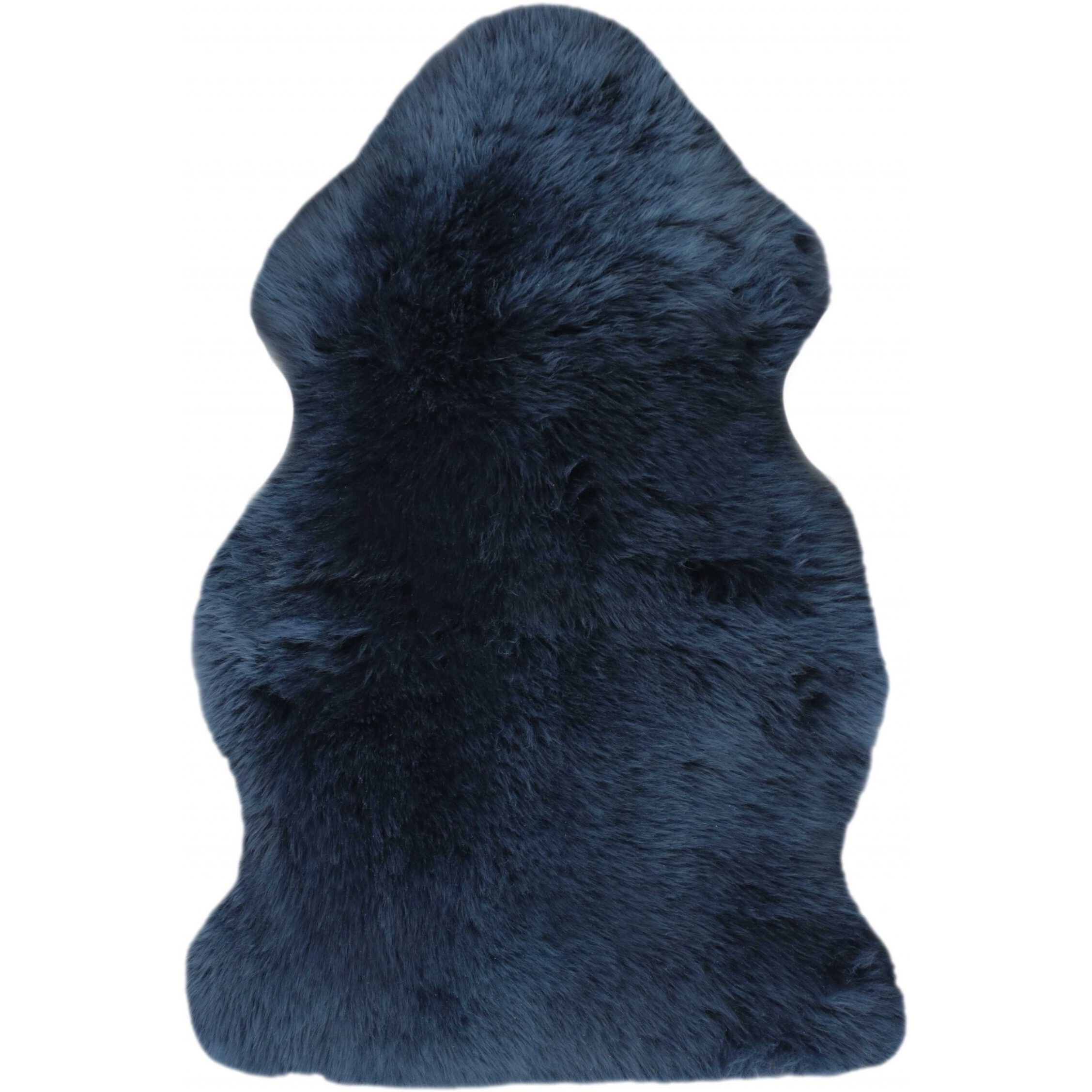 2' X 3' Navy New Zealand Natural Sheepskin Rug