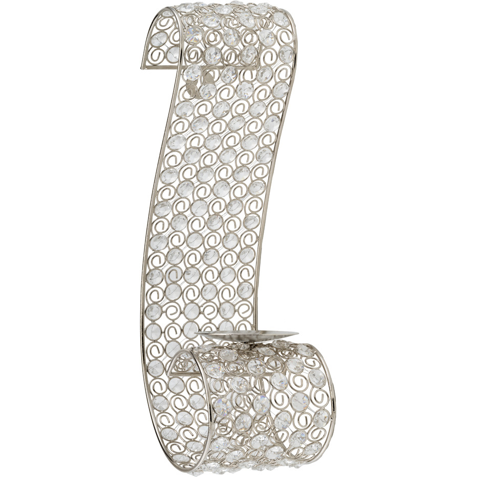 Gold And Faux Crystal  Swirling Wall Sconce
