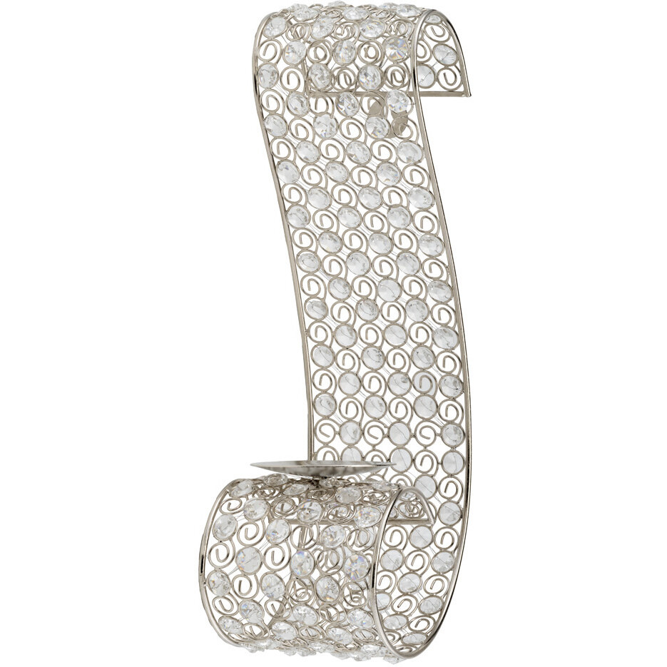 Gold And Faux Crystal  Swirling Wall Sconce