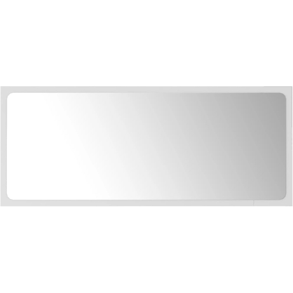 vidaXL Bathroom Mirror White 35.4&quotx0.6&quotx14.6" Engineered Wood