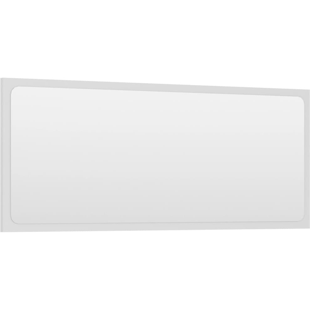 vidaXL Bathroom Mirror White 35.4&quotx0.6&quotx14.6" Engineered Wood