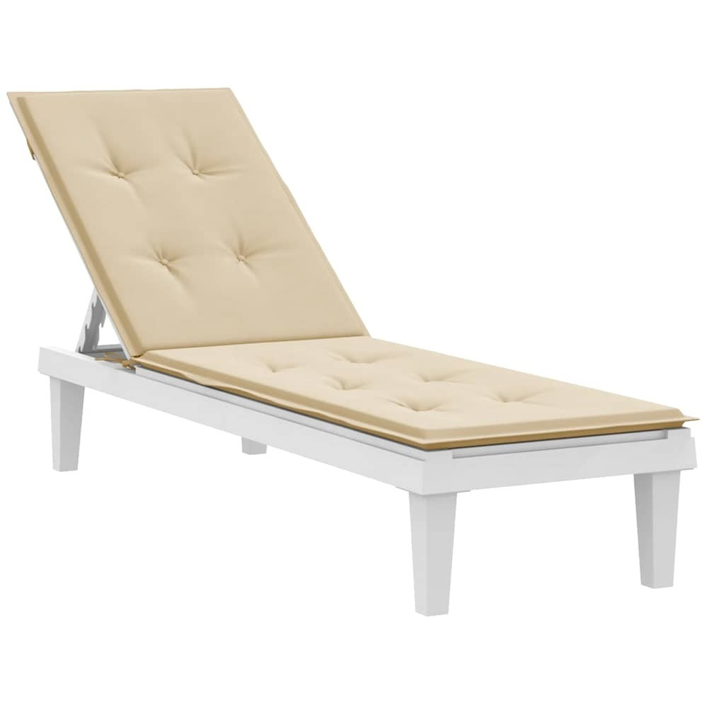 vidaXL Deck Chair Cushion Beige (29.5"+41.3")x19.7&quotx1.2"