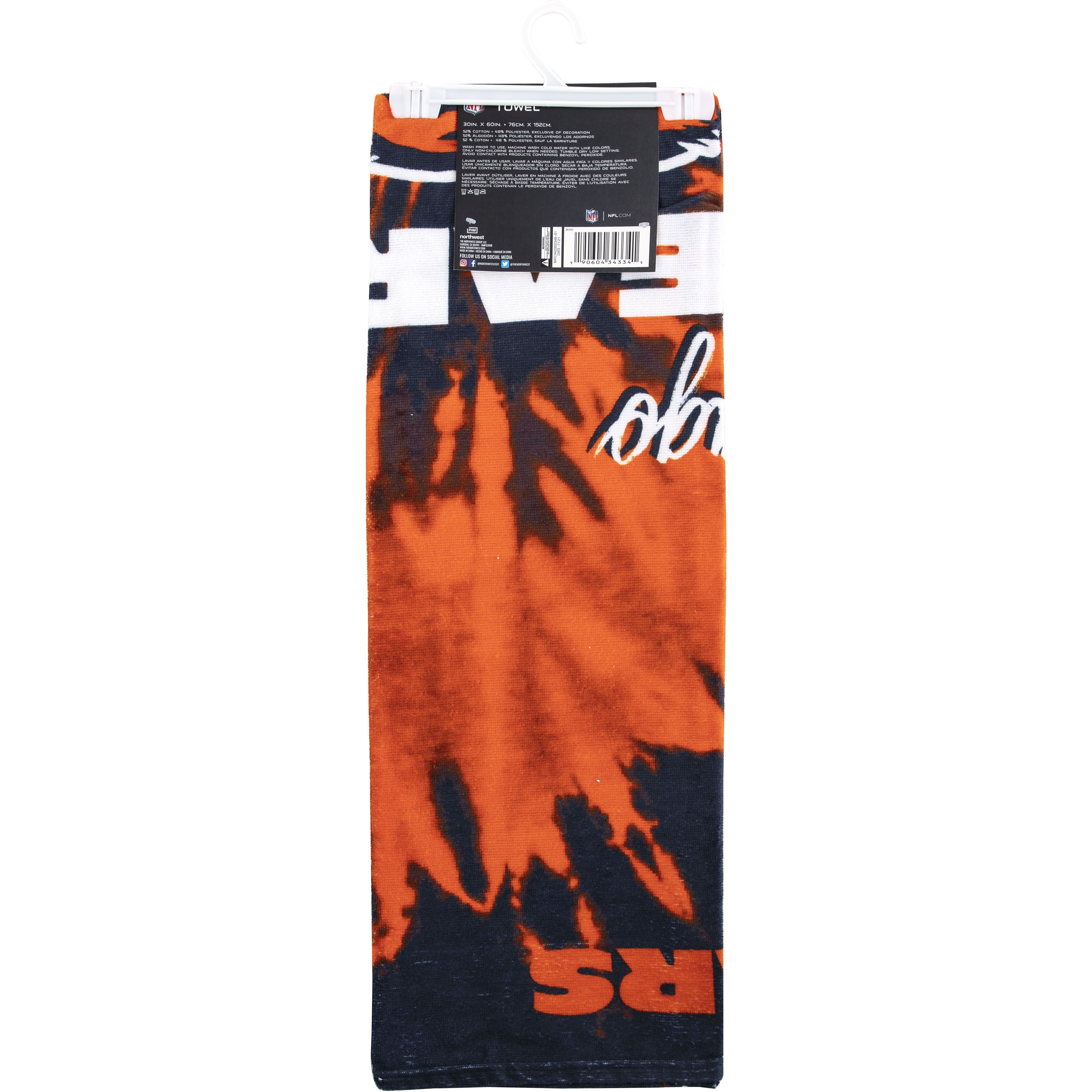 Bears OFFIcIAL NFL Psychedelic Beach Towel 30 x 60(D0102H94NgY)
