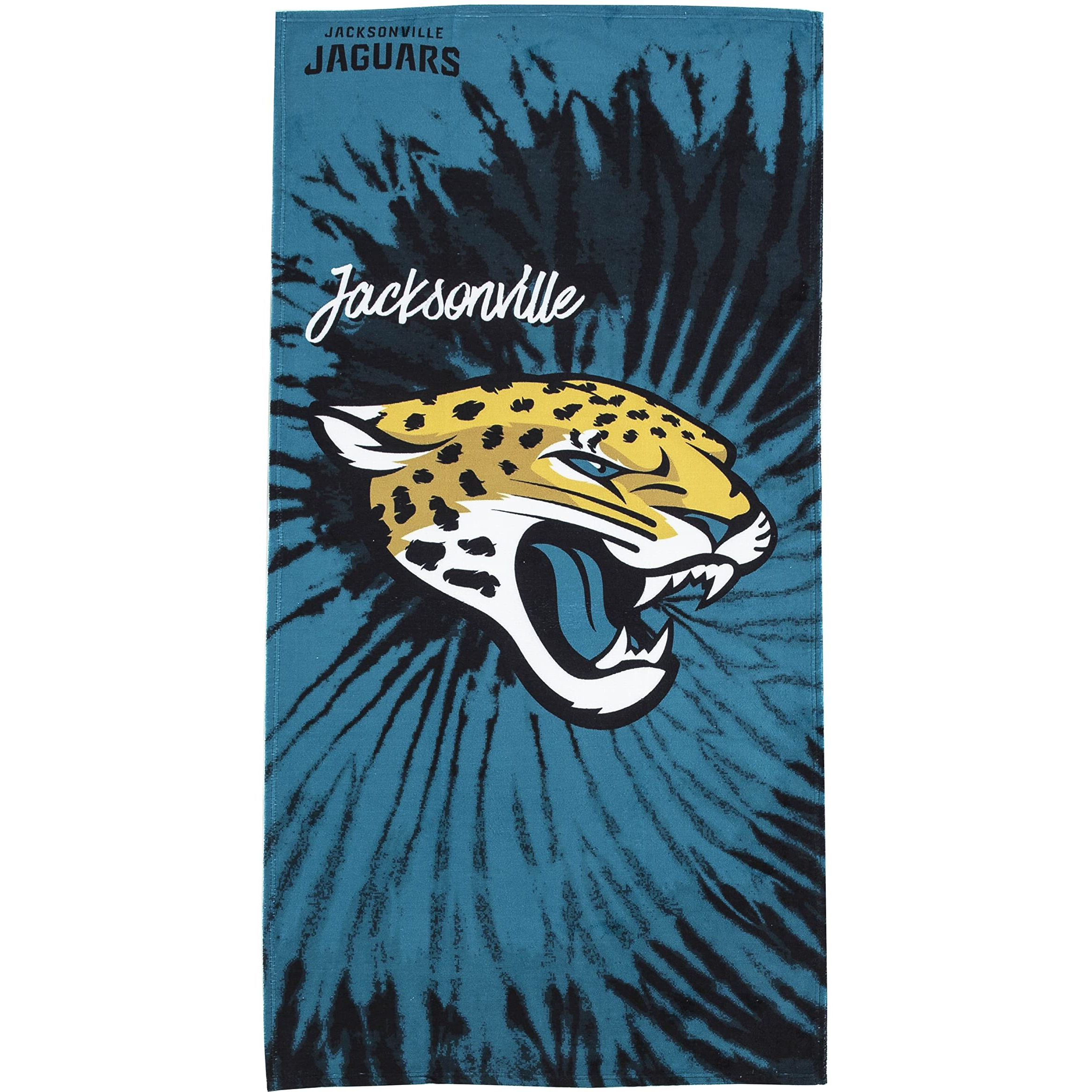 Jaguars OFFIcIAL NFL Psychedelic Beach Towel 30 x 60(D0102H94N9A)