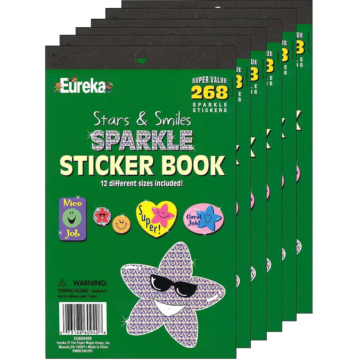 (6 EA) STARS & SMILES SPARKLE