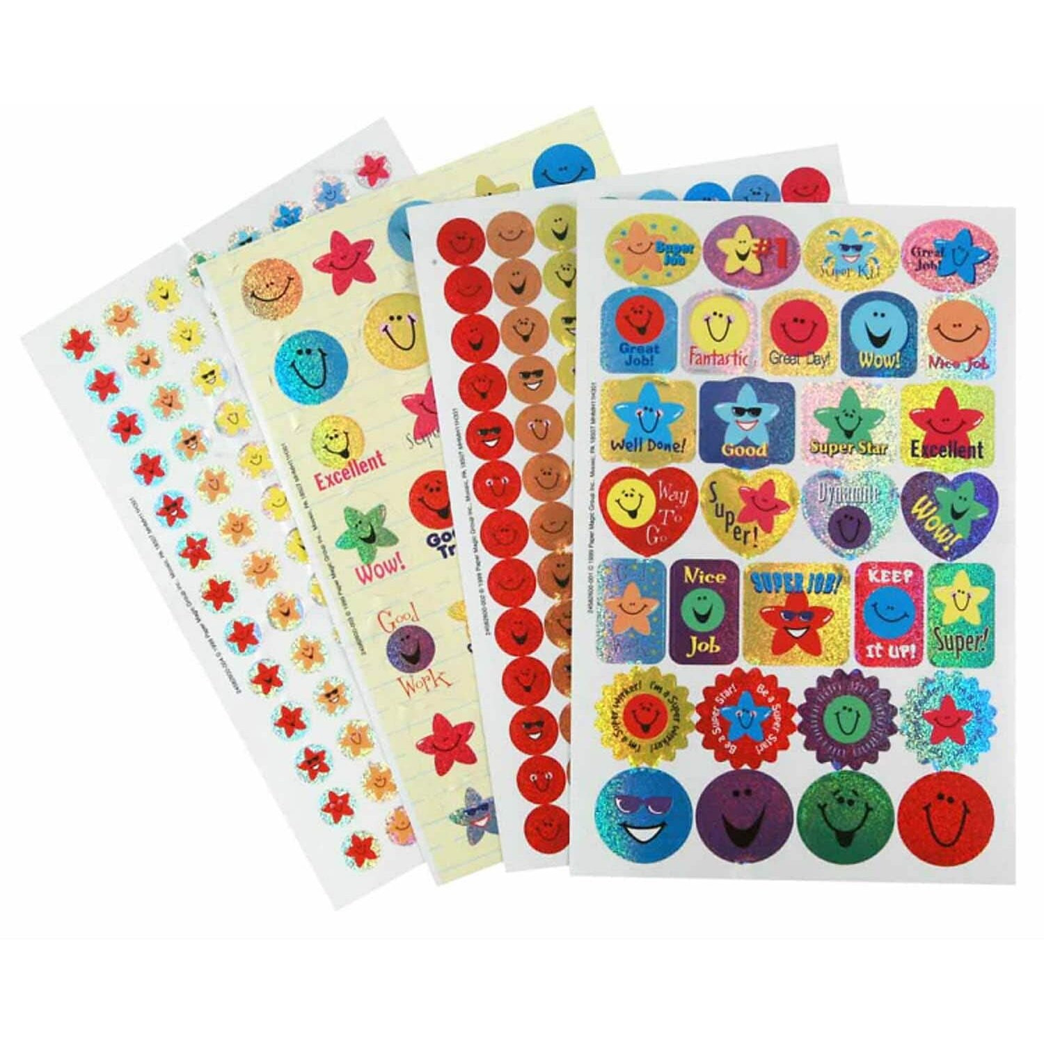 (6 EA) STARS & SMILES SPARKLE