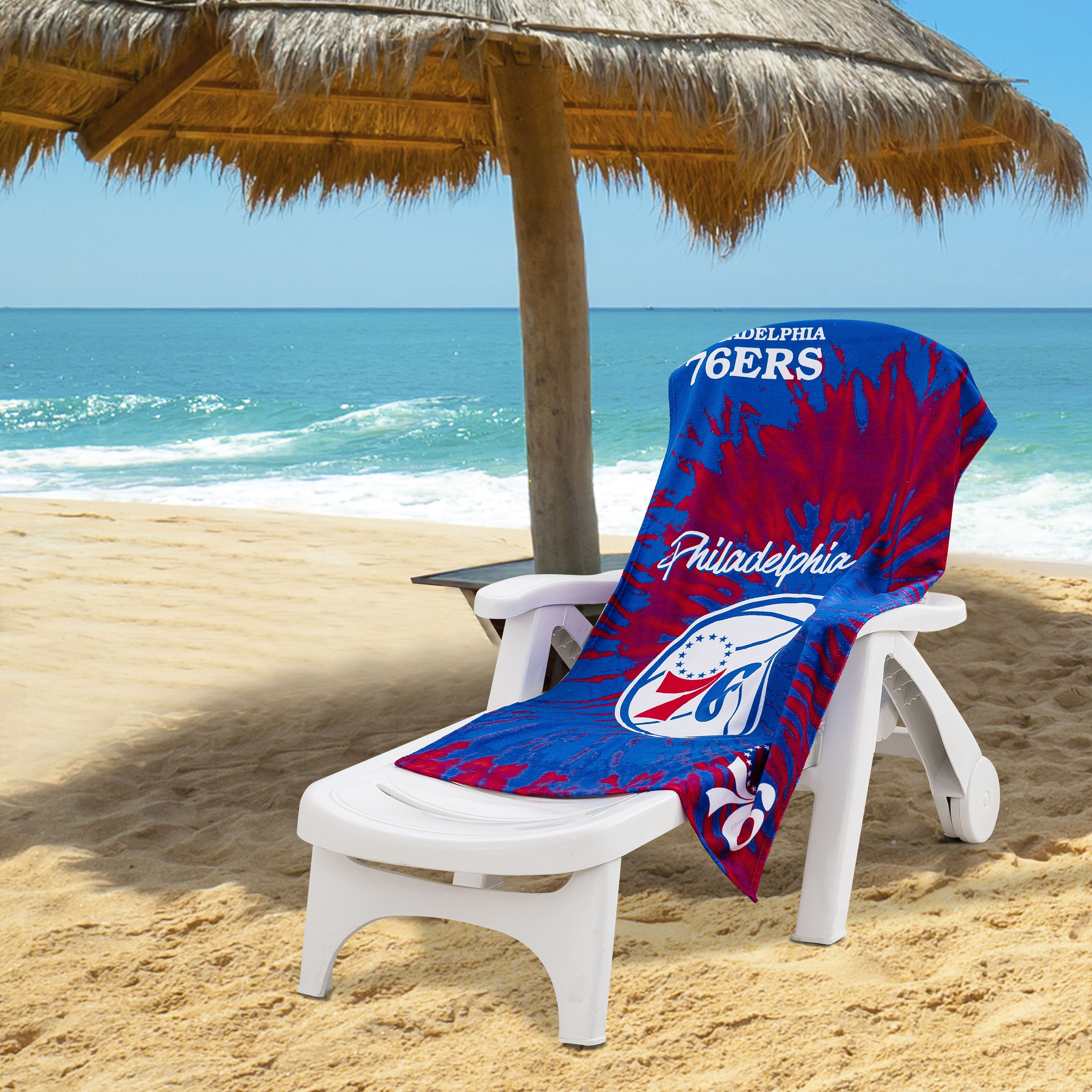 76ers OFFIcIAL NBA Psychedelic Beach Towel 30 x 60(D0102H94MAU)