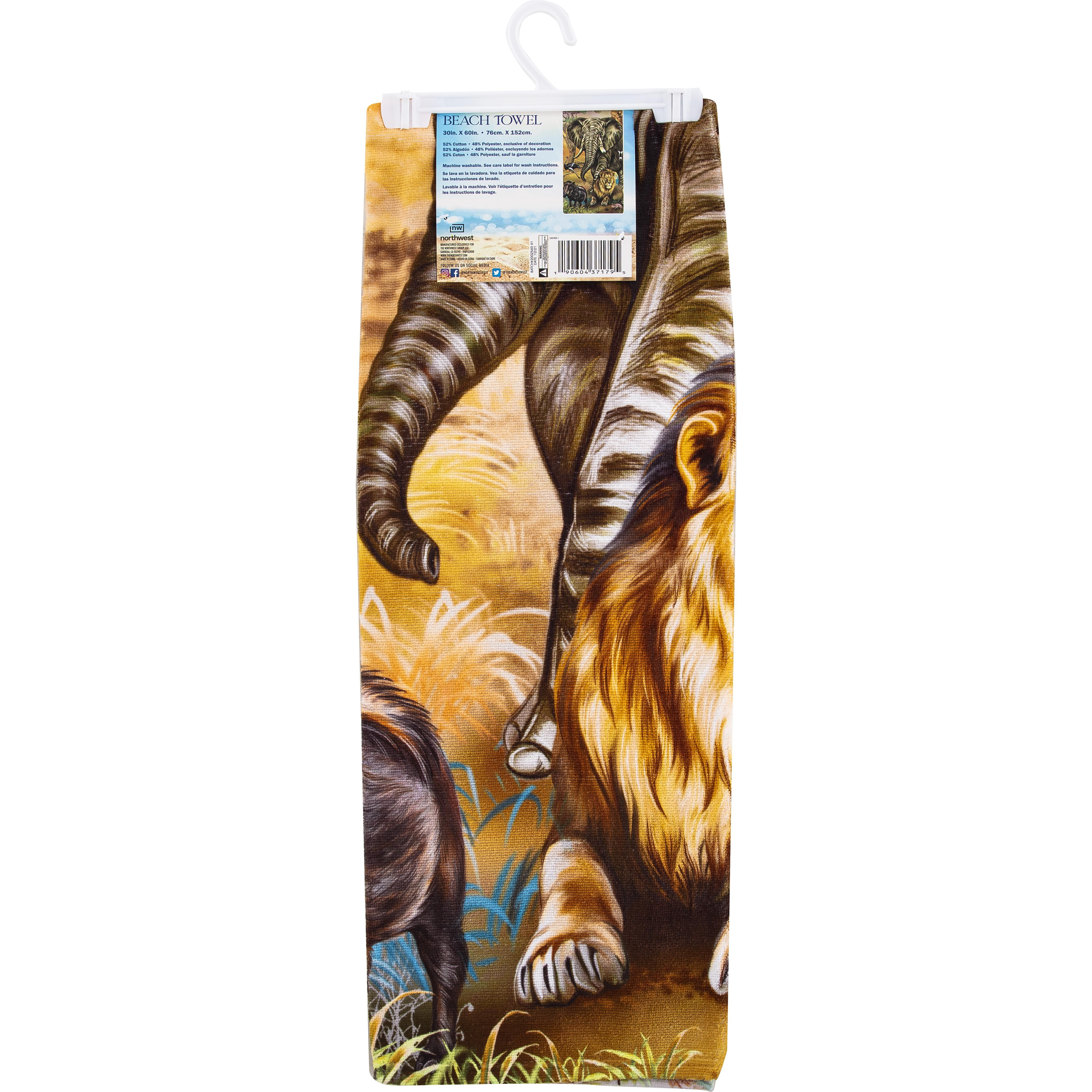 Safari Beach Towel  30" x 60"(D0102H94CV7.)