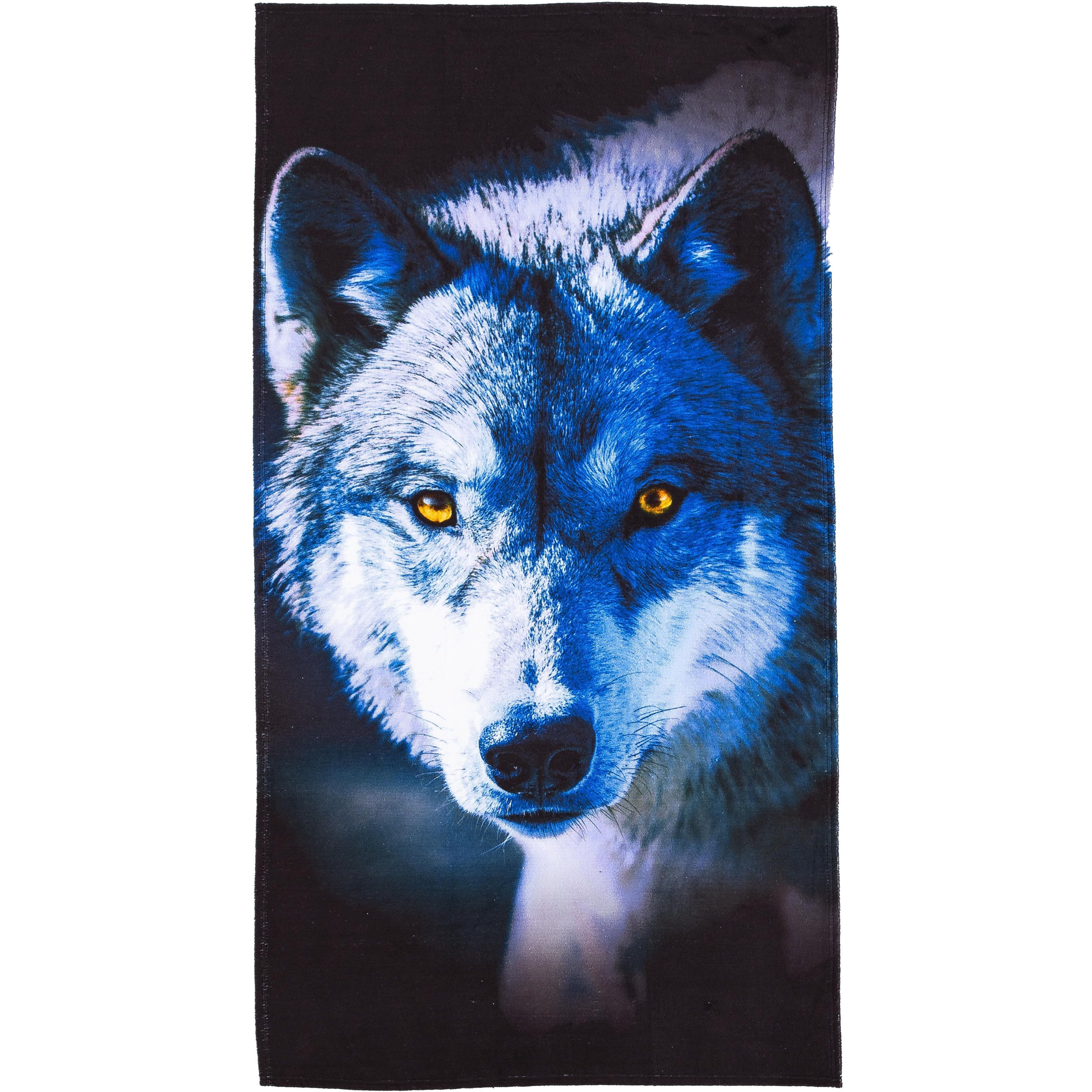 Wolf Stare Beach Towel  30" x 60"(D0102H94CQG.)