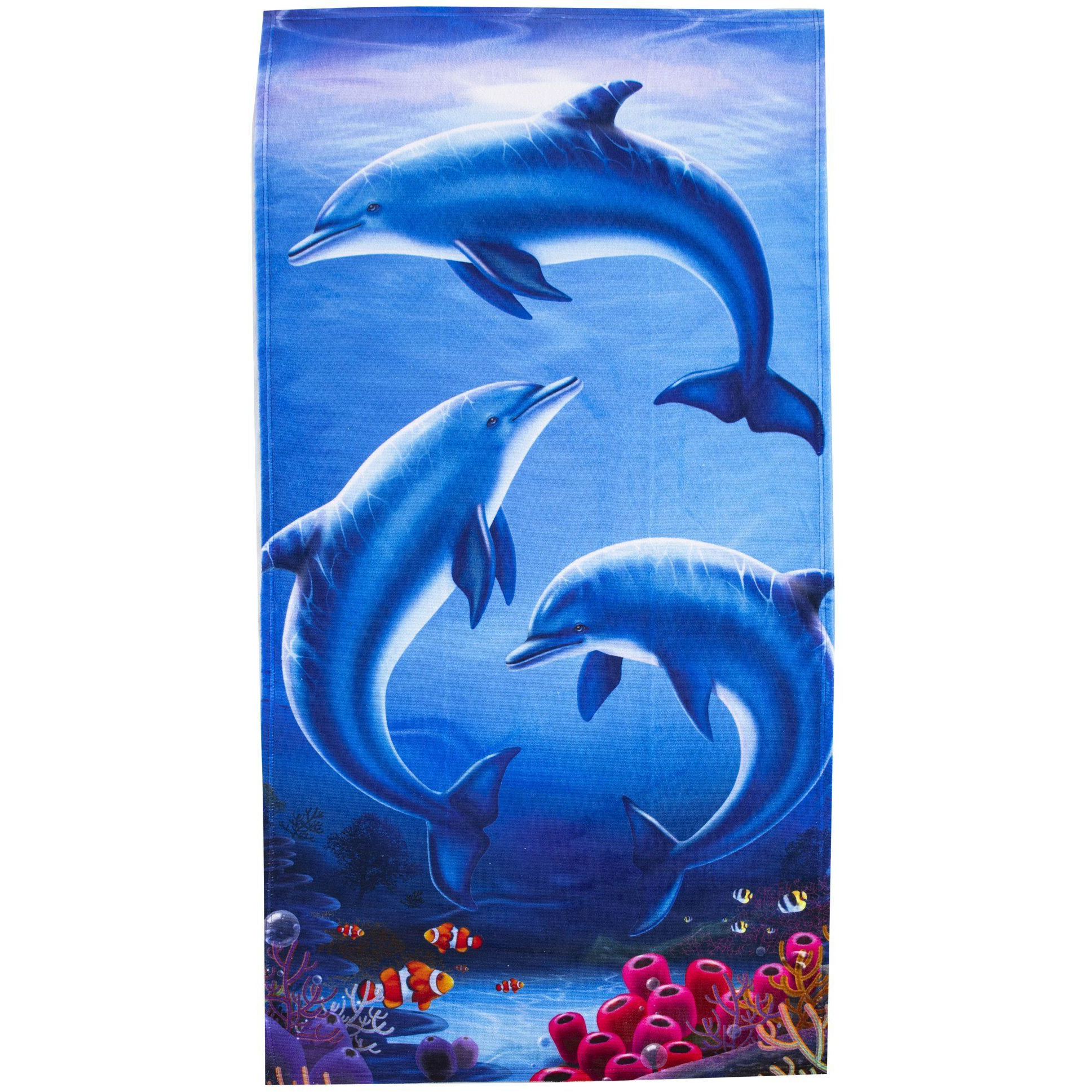 Dolphin Play Beach Towel  30" x 60"(D0102H94C8W.)
