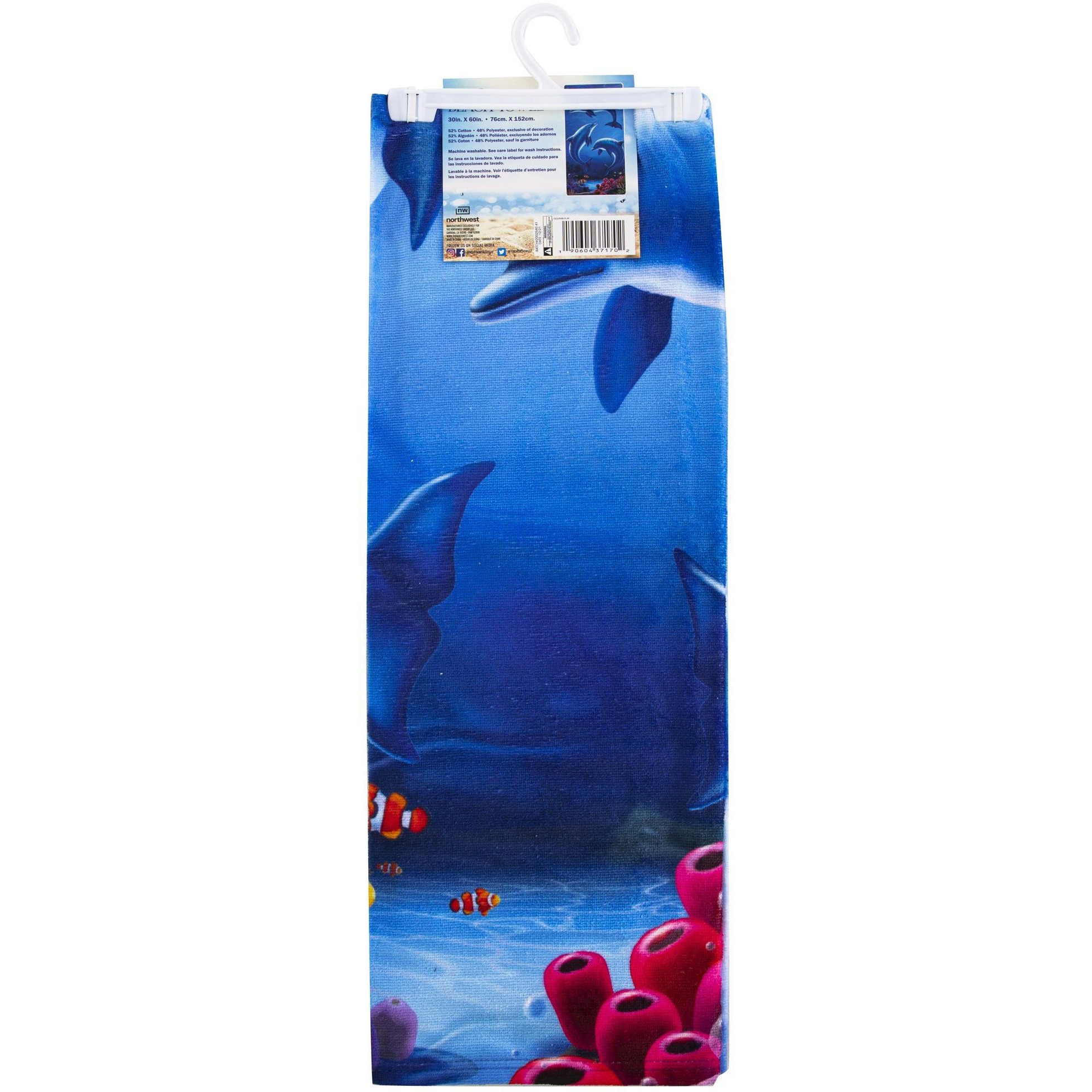 Dolphin Play Beach Towel  30" x 60"(D0102H94C8W.)