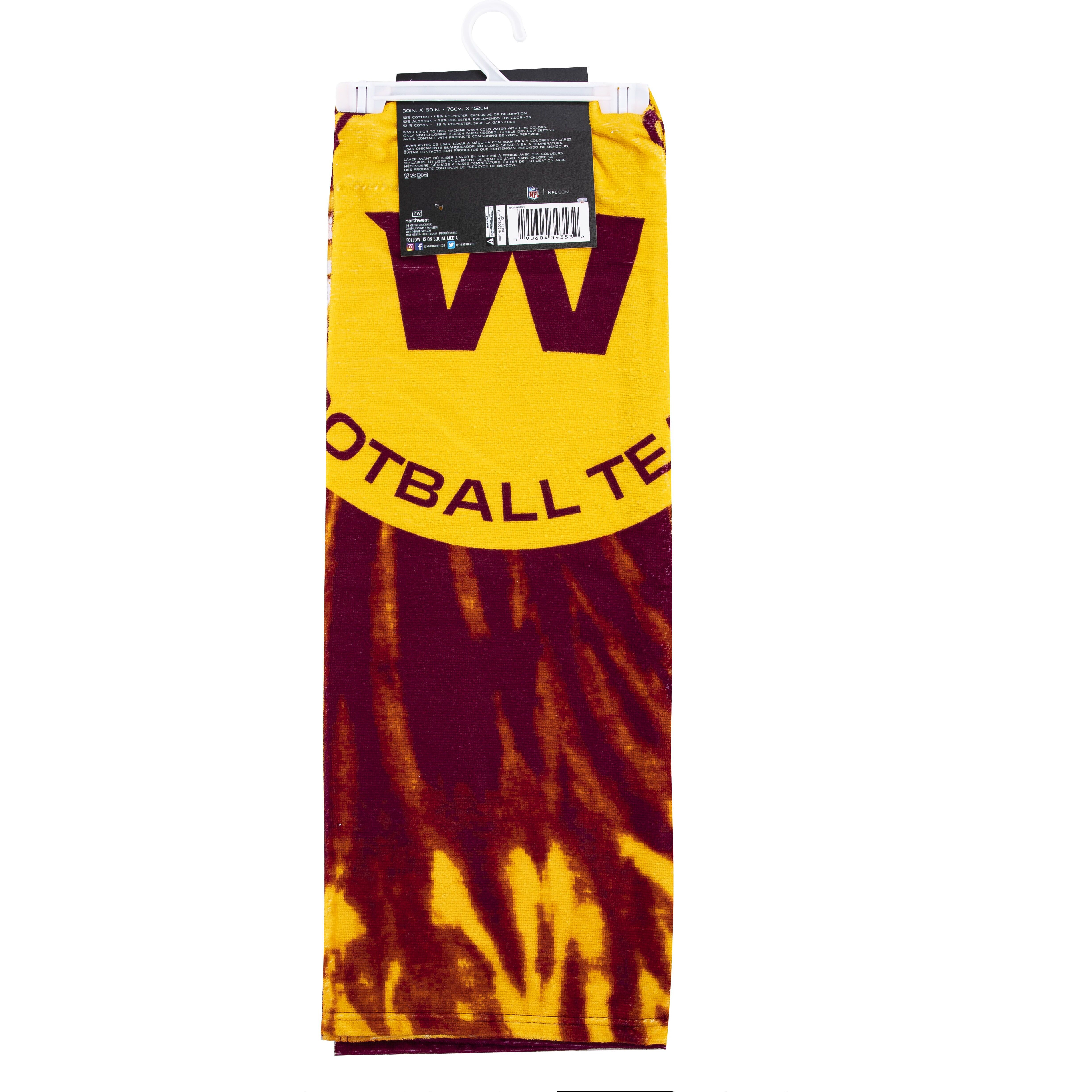 Washington commanders OFFIcIAL NFL Psychedelic Beach Towel 30 x 60(D0102H94NKU)