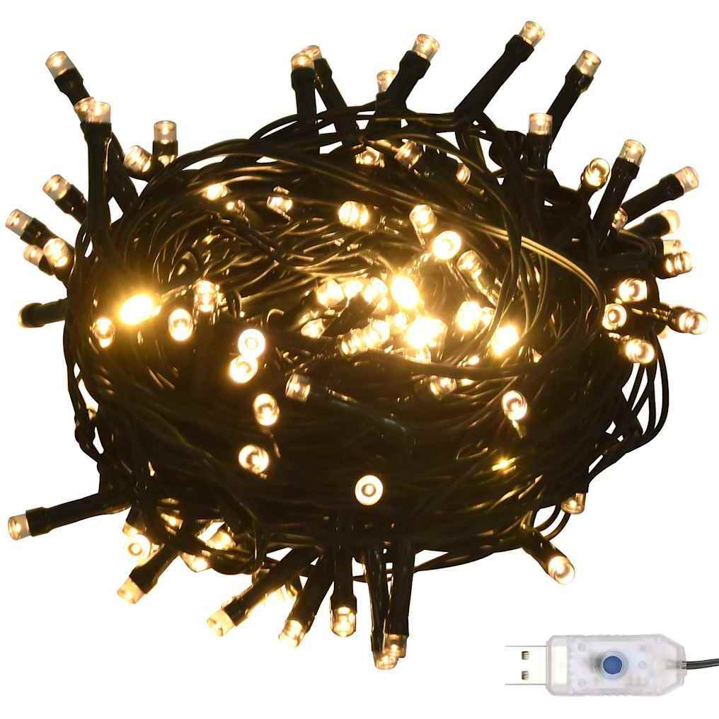vidaXL 120 Piece Christmas Ball Set with Peak and 300 LEDs Gold&Bronze