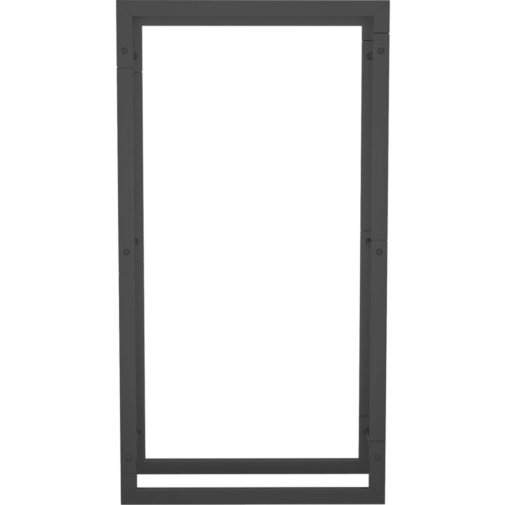vidaXL Firewood Rack Matt Black 19.7&quotx11&quotx37" Steel