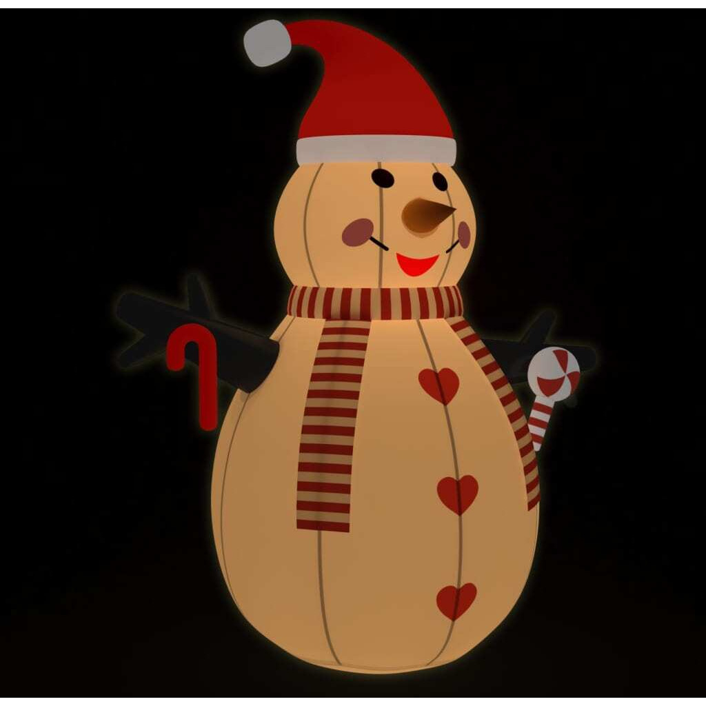 vidaXL Inflatable Snowman with LEDs 10 ft