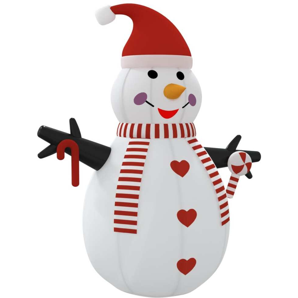 vidaXL Inflatable Snowman with LEDs 10 ft
