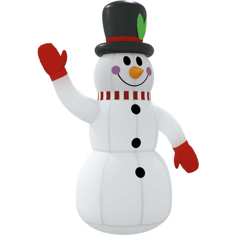 vidaXL Inflatable Snowman with LEDs 4 ft