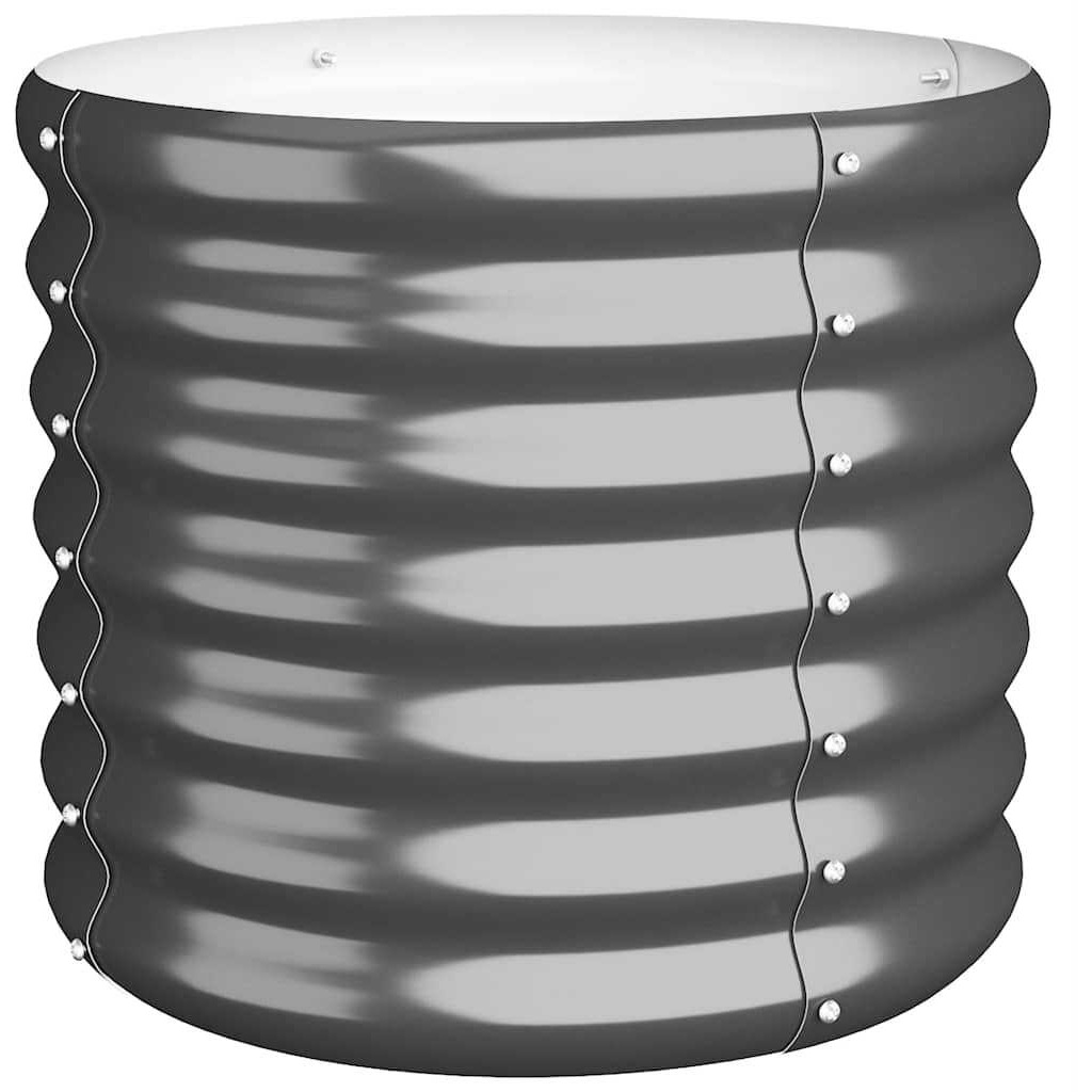 vidaXL Garden Planter Powder-coated Steel 15.7&quotx15.7&quotx14.2" Anthracite