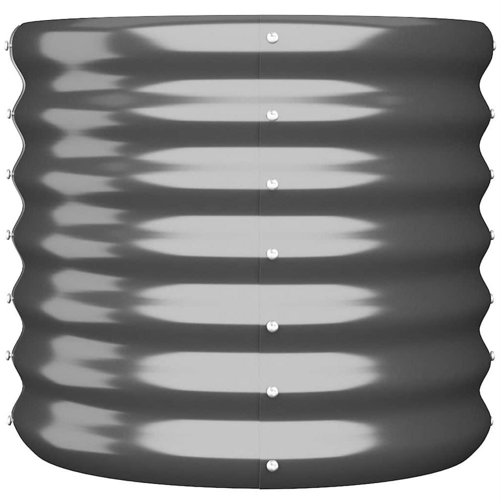 vidaXL Garden Planter Powder-coated Steel 15.7&quotx15.7&quotx14.2" Anthracite