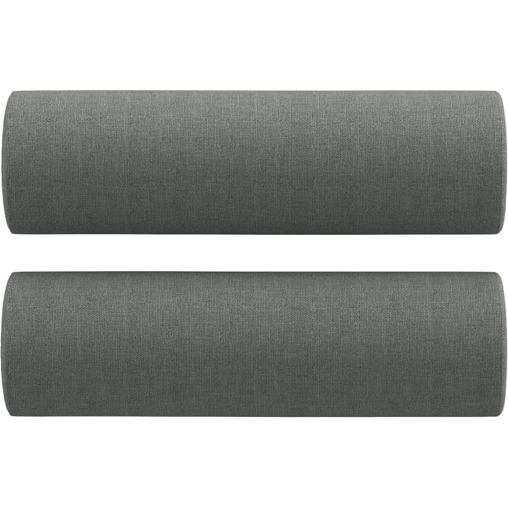 vidaXL Throw Pillows 2 pcs Dark Gray 5.9&quotx19.7" Fabric