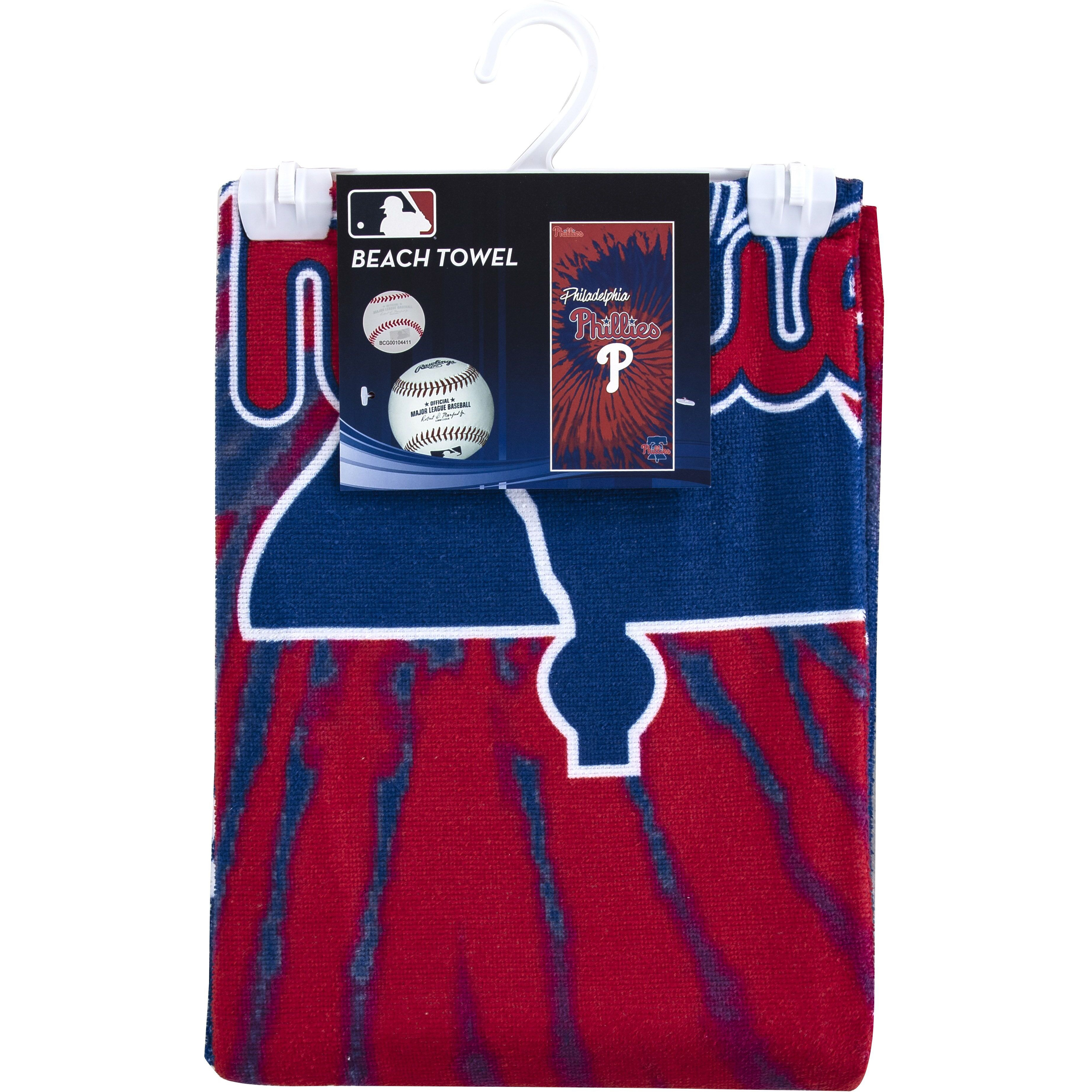 Phillies OFFIcIAL MLB Psychedelic Beach Towel 30 x 60(D0102H941MW)