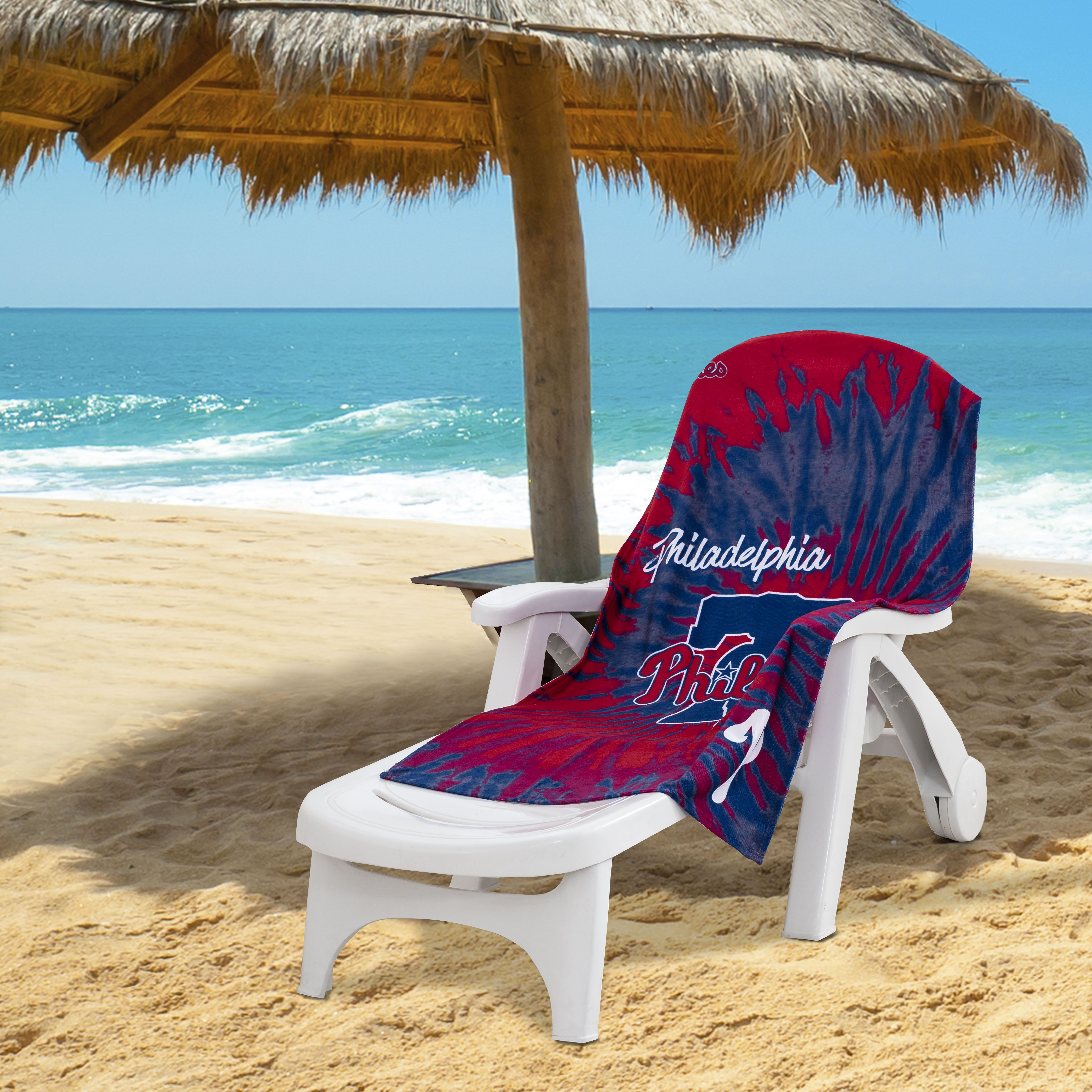 Phillies OFFIcIAL MLB Psychedelic Beach Towel 30 x 60(D0102H941MW)