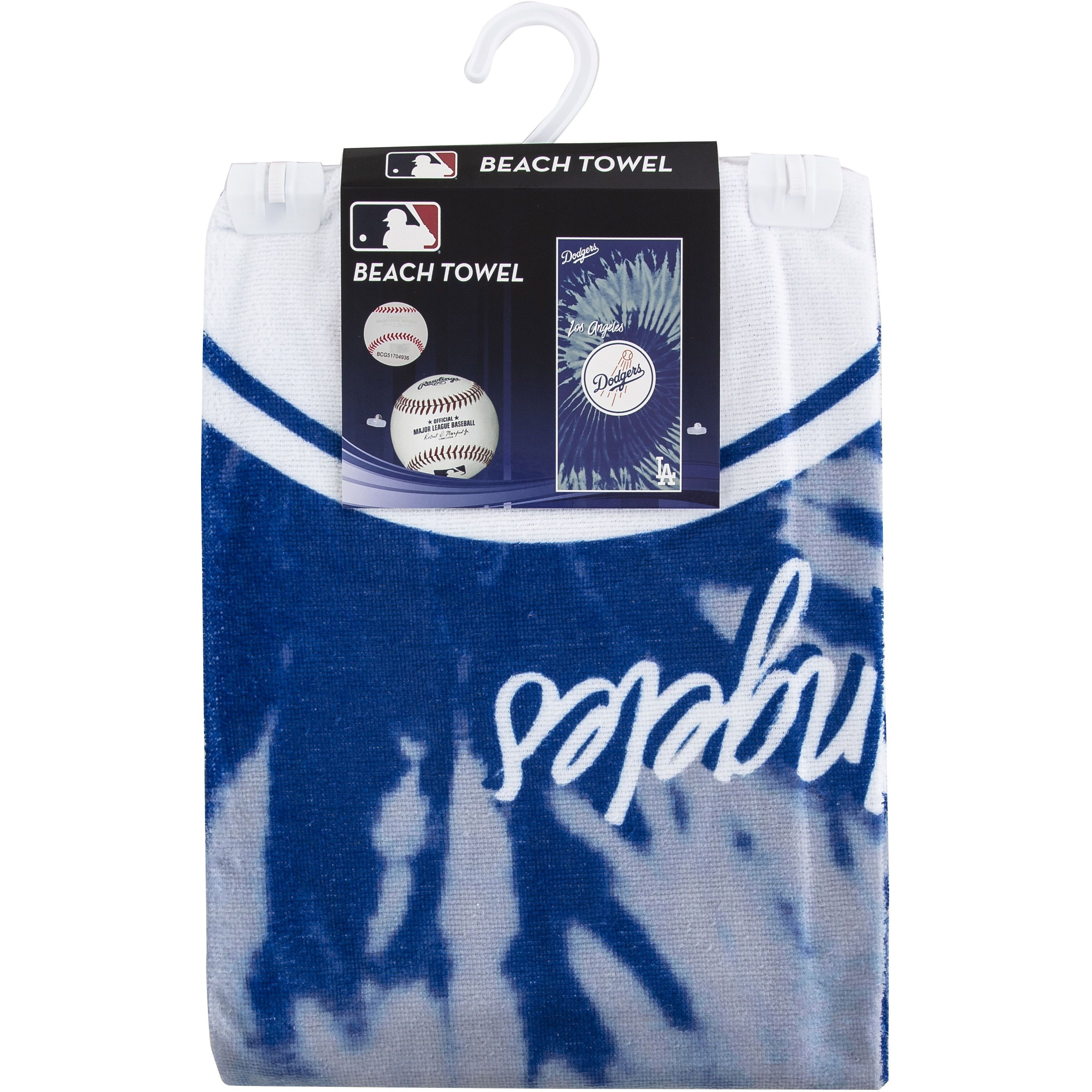 Dodgers OFFIcIAL MLB Psychedelic Beach Towel 30 x 60(D0102H941NY)