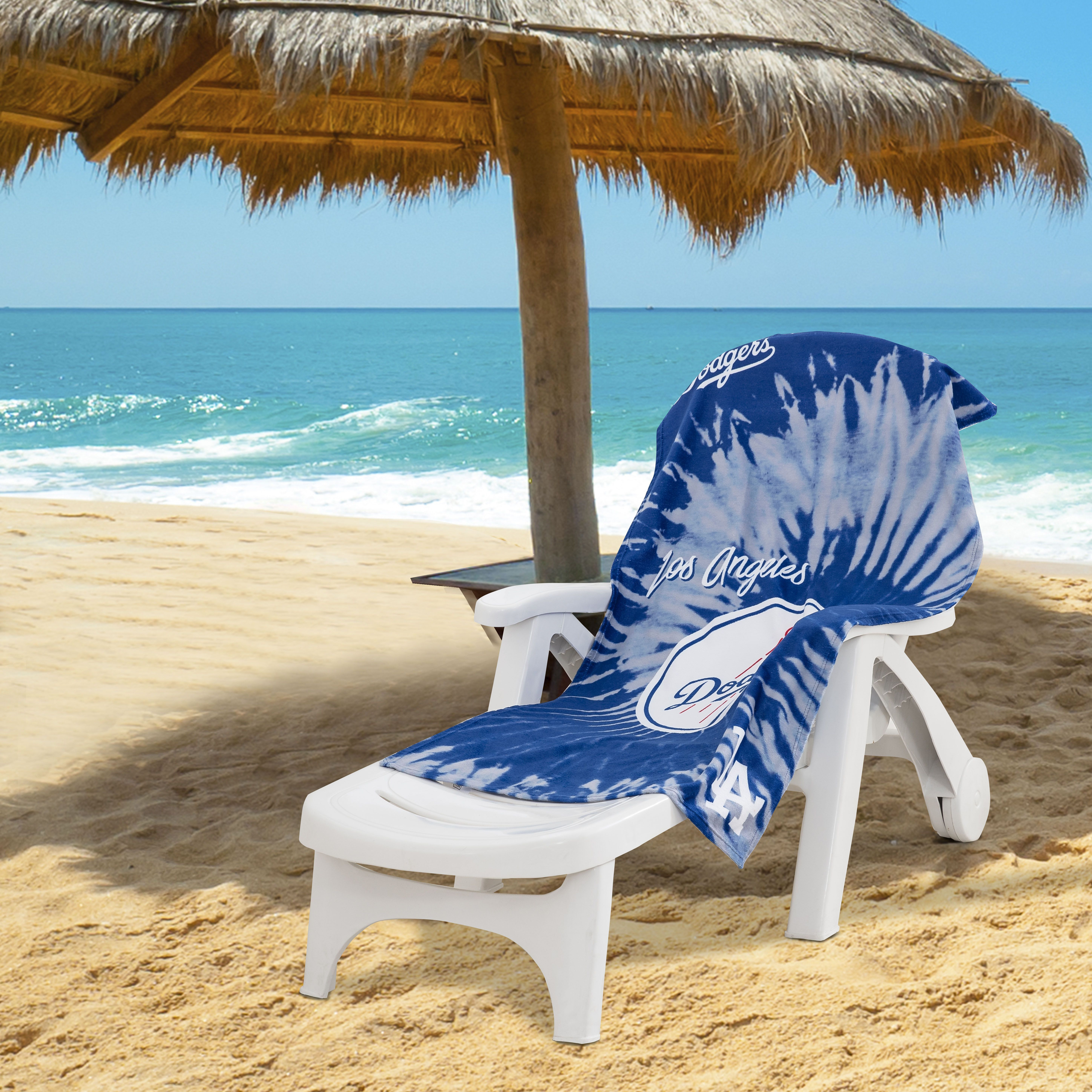 Dodgers OFFIcIAL MLB Psychedelic Beach Towel 30 x 60(D0102H941NY)