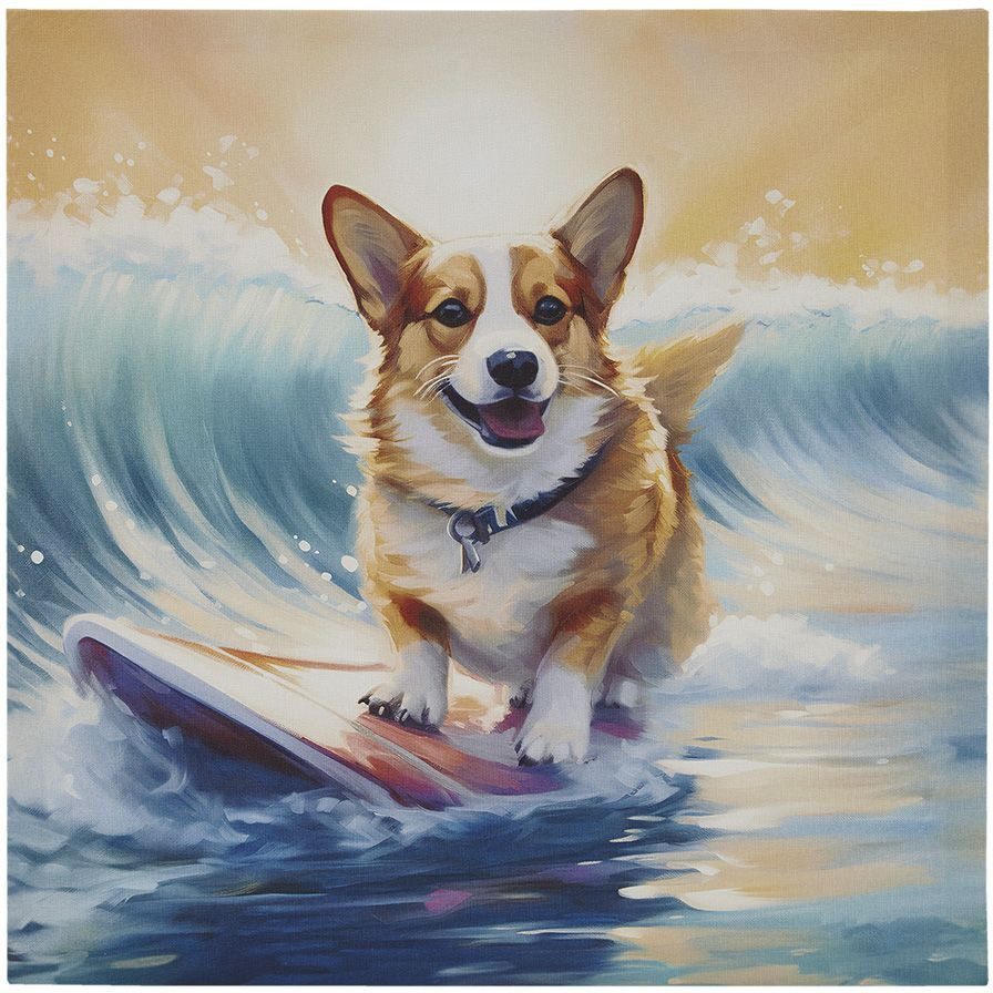 Corgi Canvas Wall Art