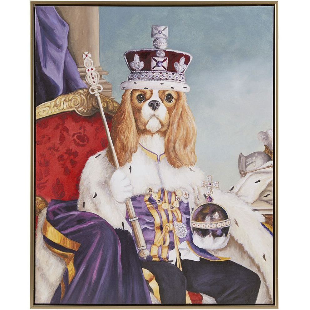 King Charles Spaniel III Framed Canvas Wall Art