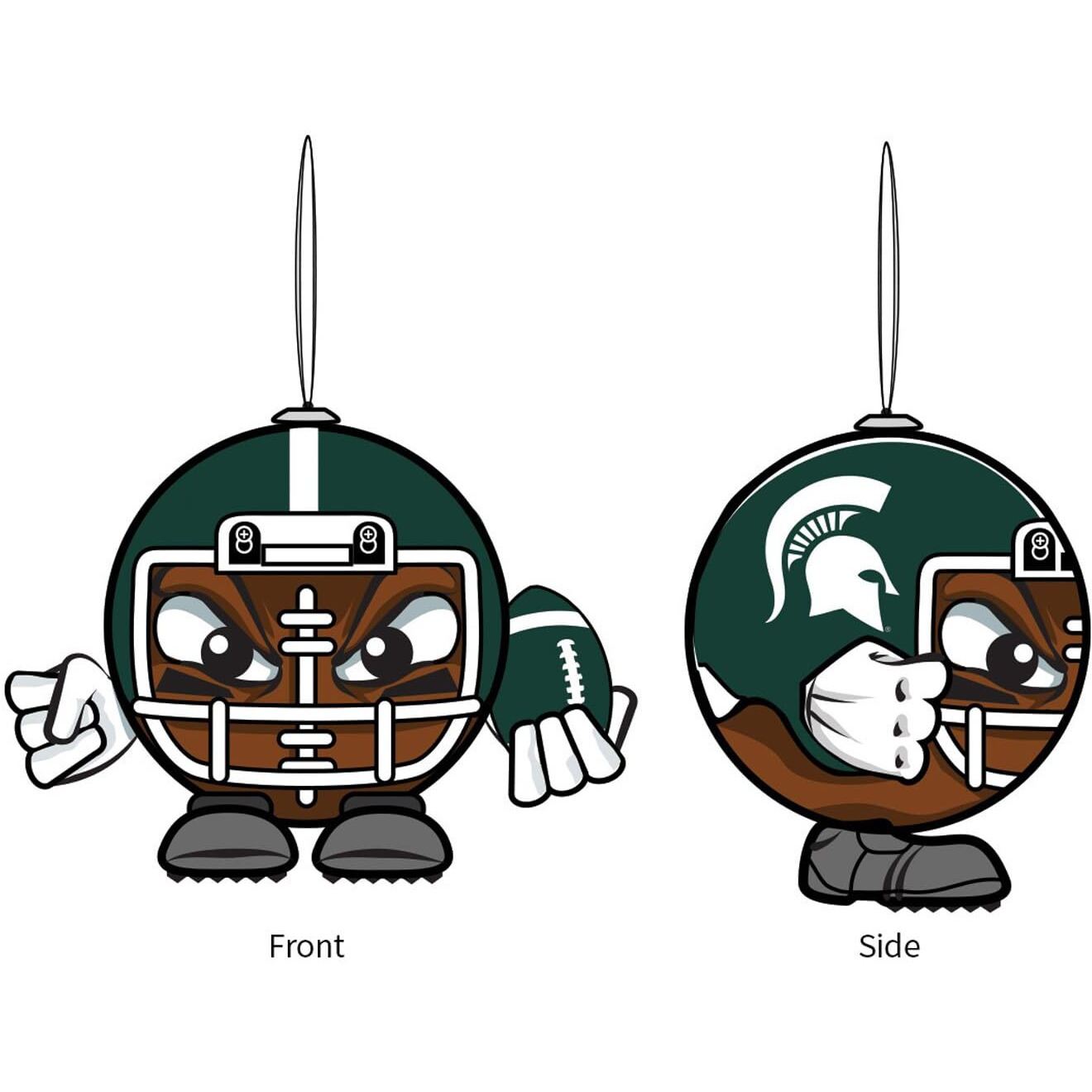 Michigan State Spartans Ornament Ball Head