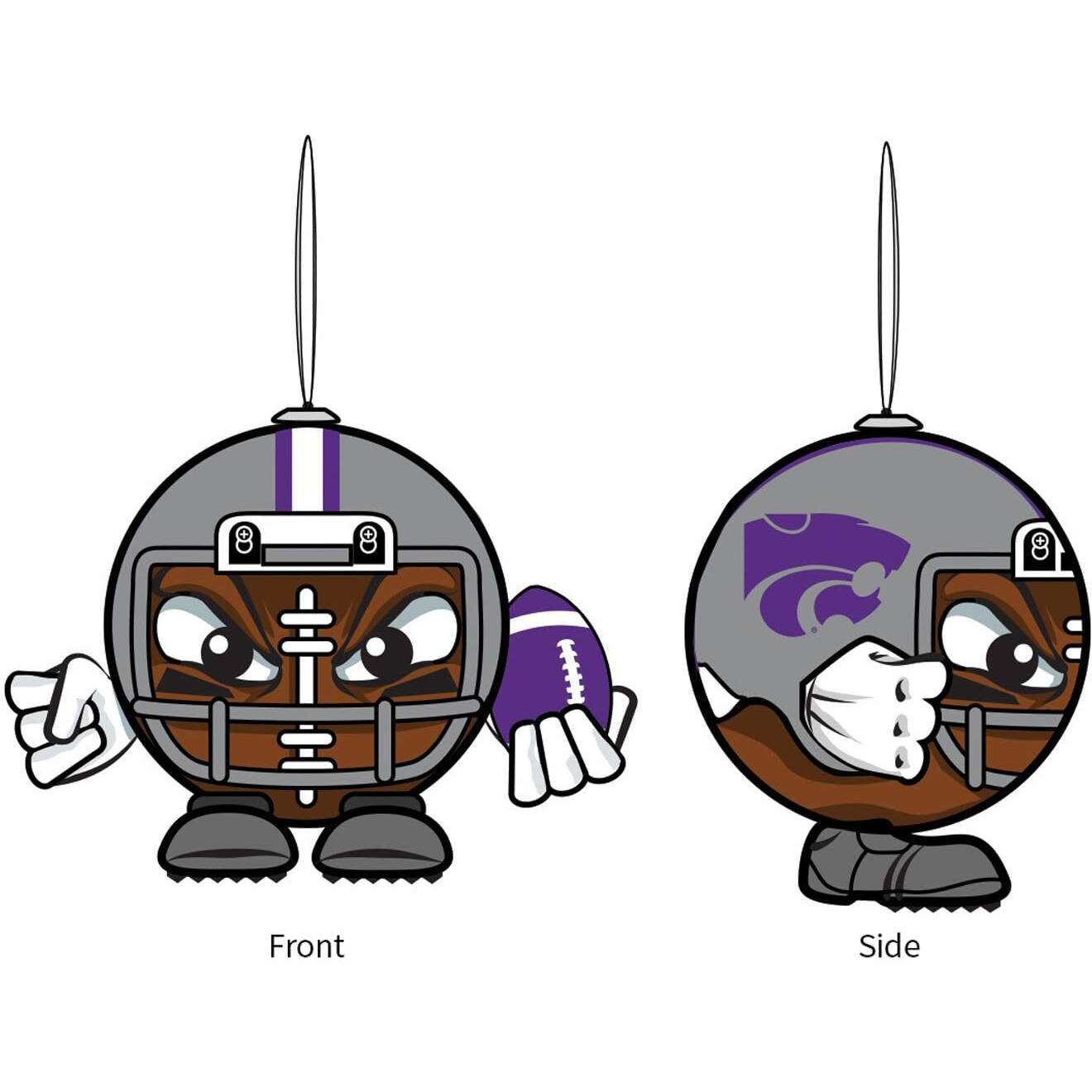Kansas State Wildcats Ornament Ball Head