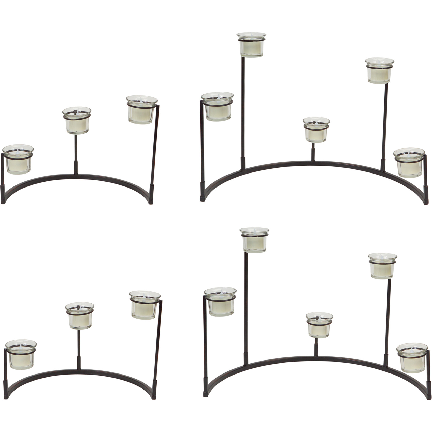 Set Of Four Black Flameless Votive candle Holder