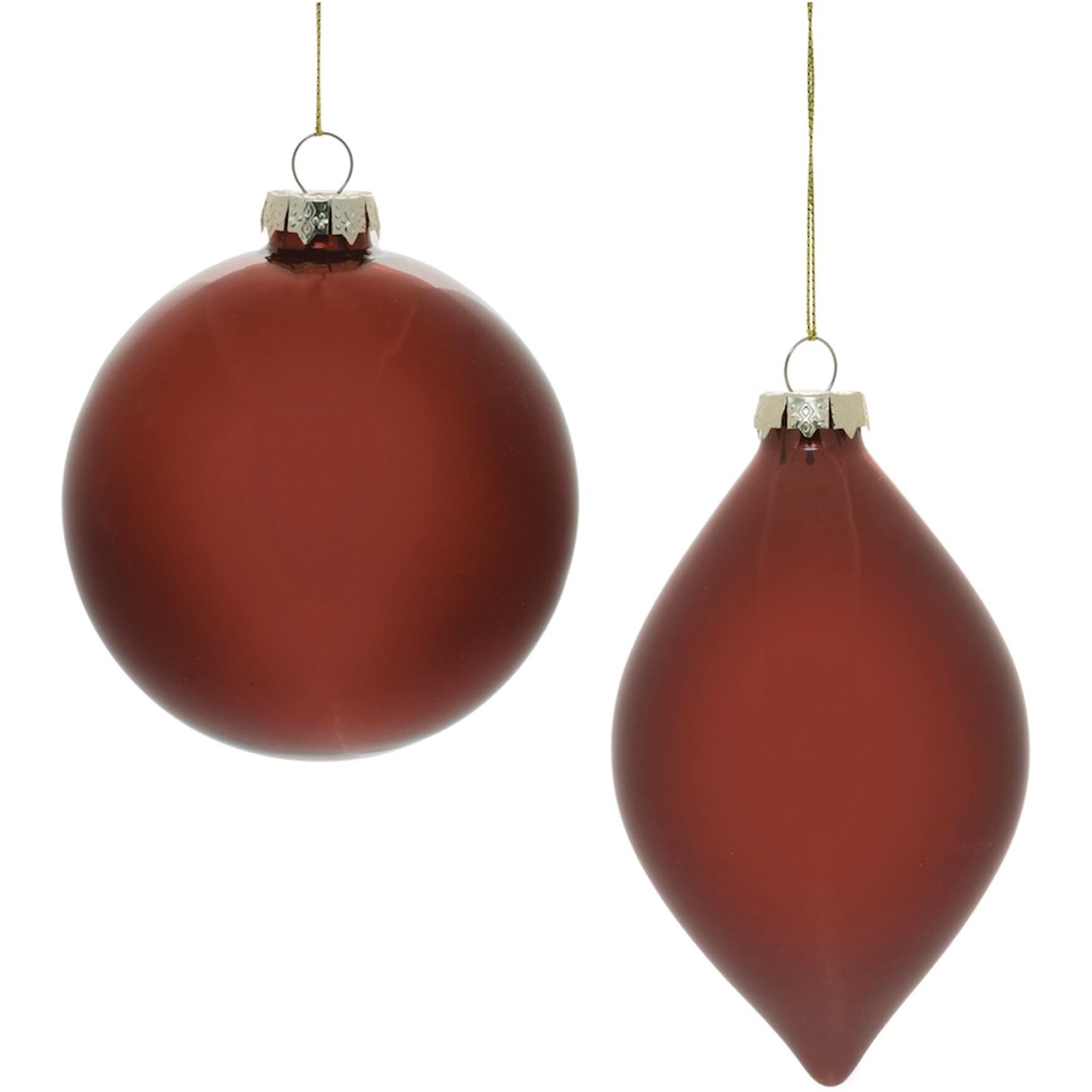 Red Glass Ball Ornament (Set of 6)