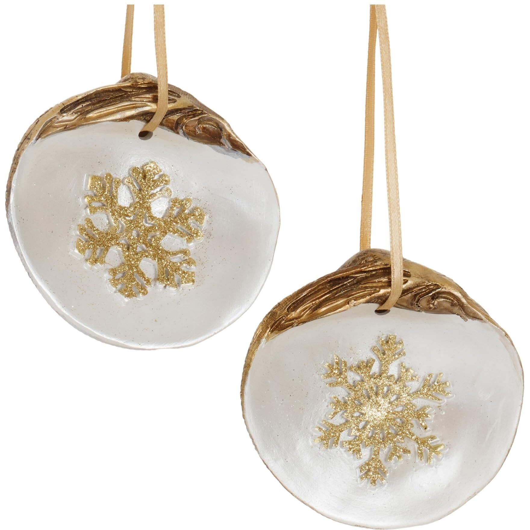 Clam Shell Snowflake Ornament (Set of 12)