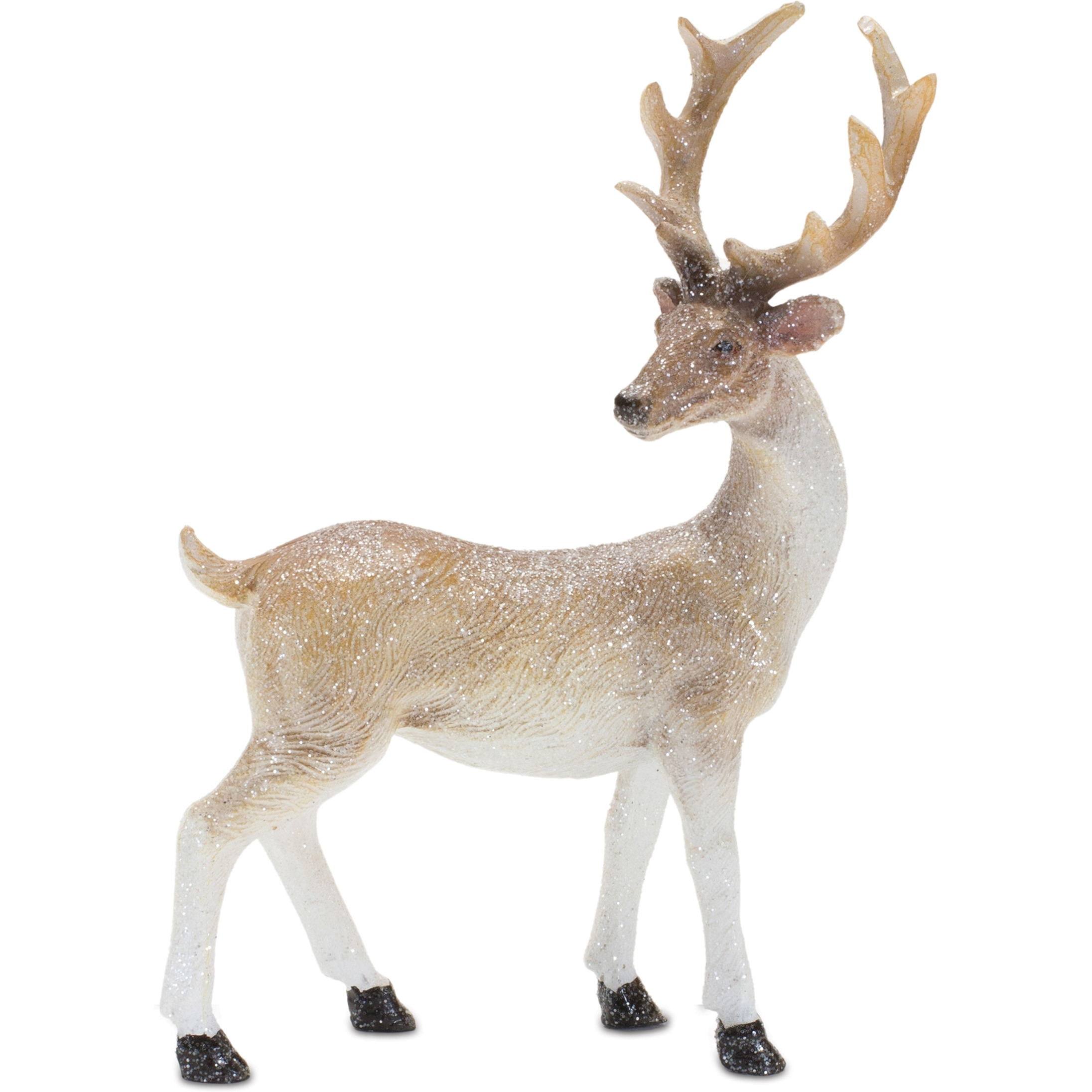 Mini Glittered Holiday Deer Figurine (Set of 6)