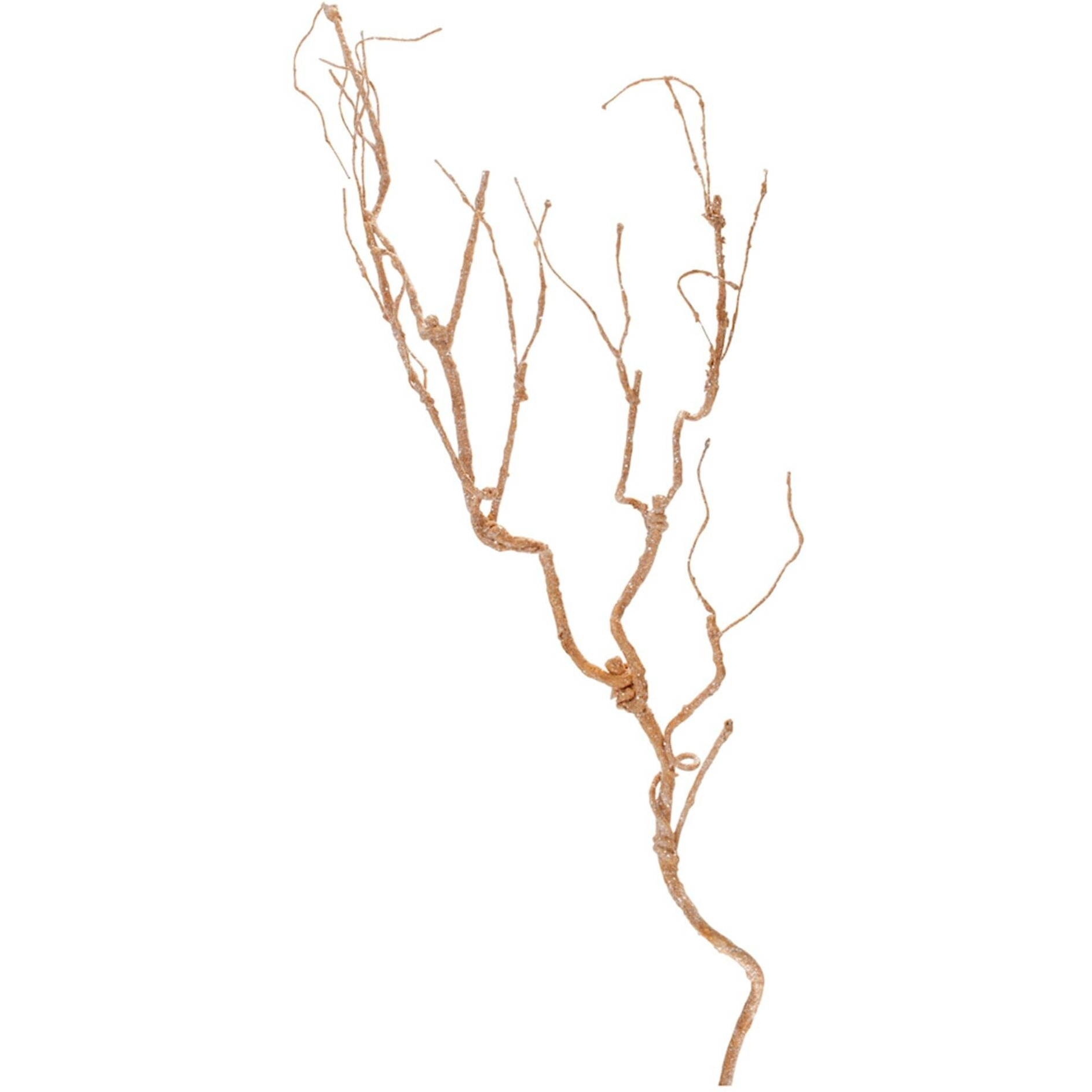 Glittered Bronze Twig Branch (Set of 6)