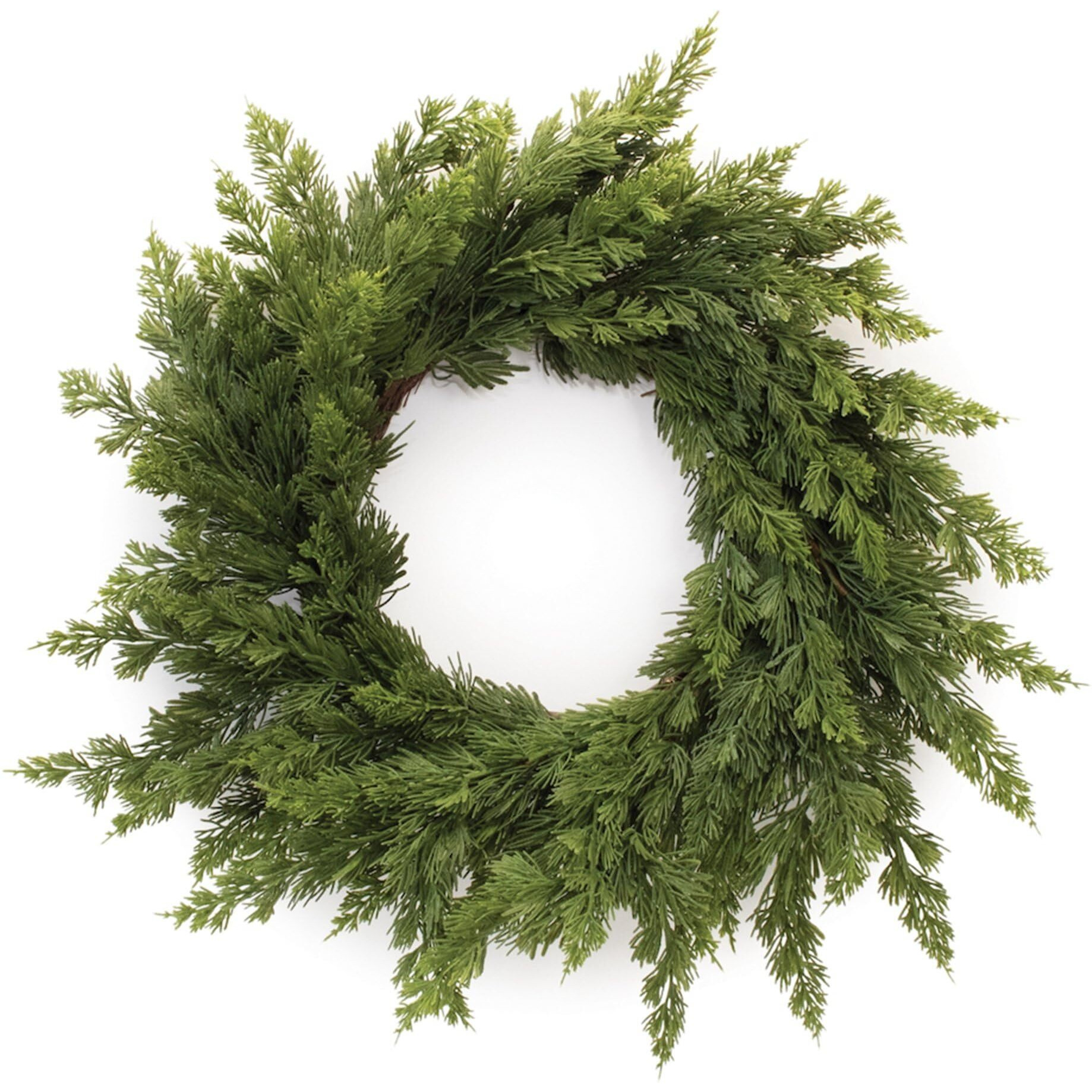 Variegated Pine Wreath 25&quotD