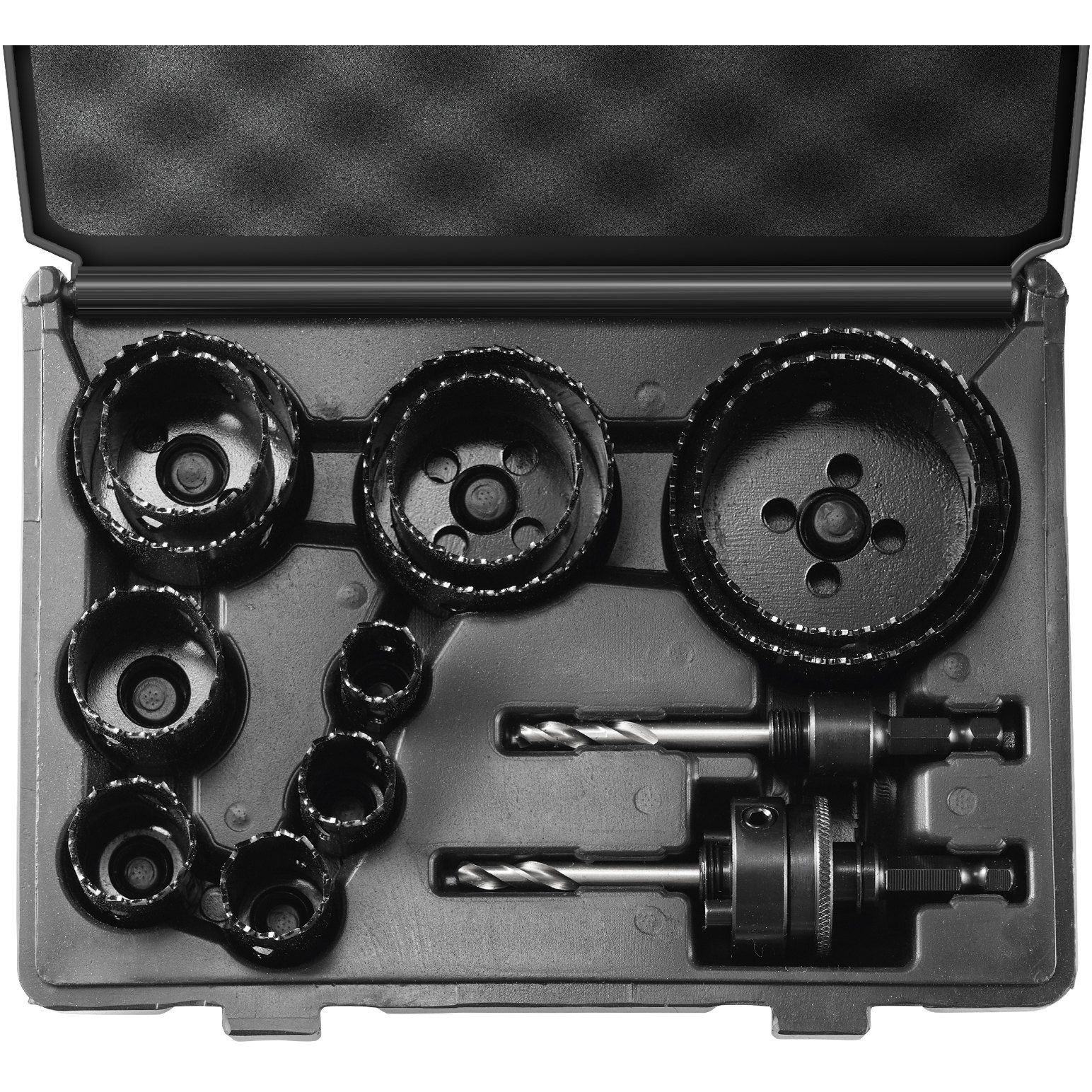 VEVOR Hole Saw Kit, 11 PCS Saw Blades, 2 Drill Bits, 1 Hex Wrench, General Purpose Size from 3/4" to 3", Bi Metal M42 Hole Saw Set with Carrying Case, Ideal for Wood Board, Plastic and Iron Plate