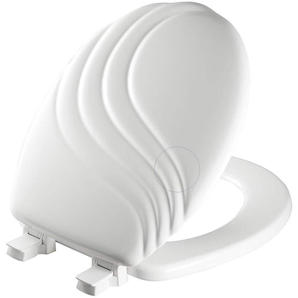 TOILET SEAT SWIRL WH (Pack of 1)