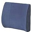Essential Medical Supply Molded Lumbar Cushion with Elastic Positioning Strap in Navy, 1 Count (Pack of 1)